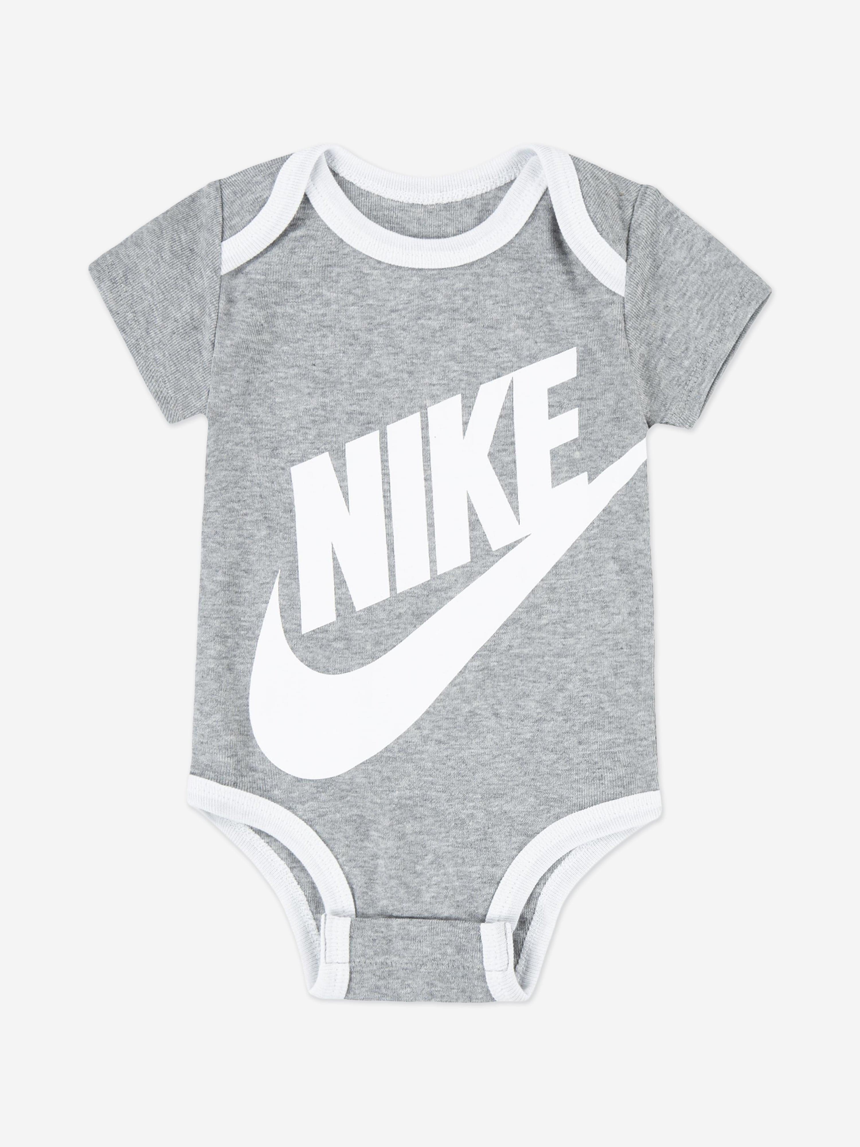 Nike Baby Boys Futura Logo Box Bodysuit Set in Grey