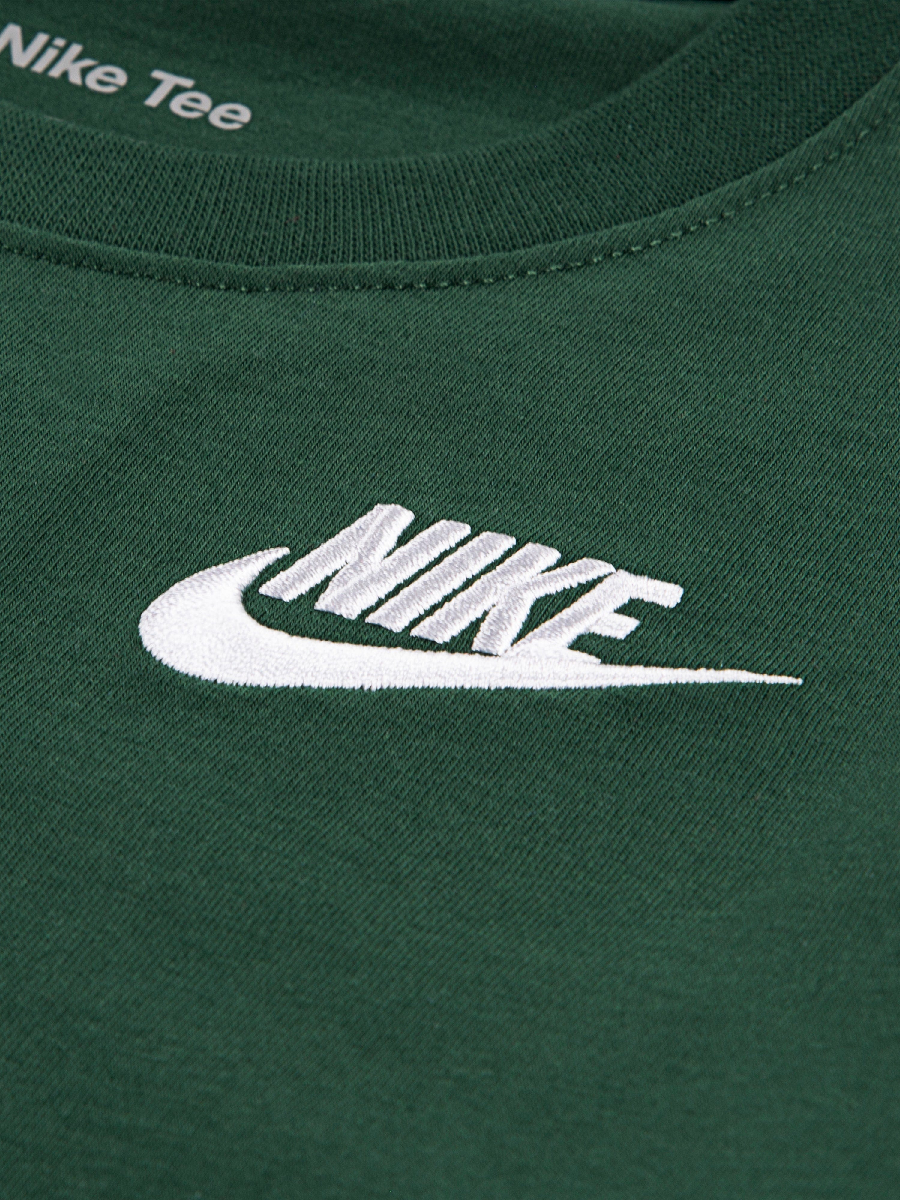 Nike Kids NSW Embroidered Futura T-Shirt in Green