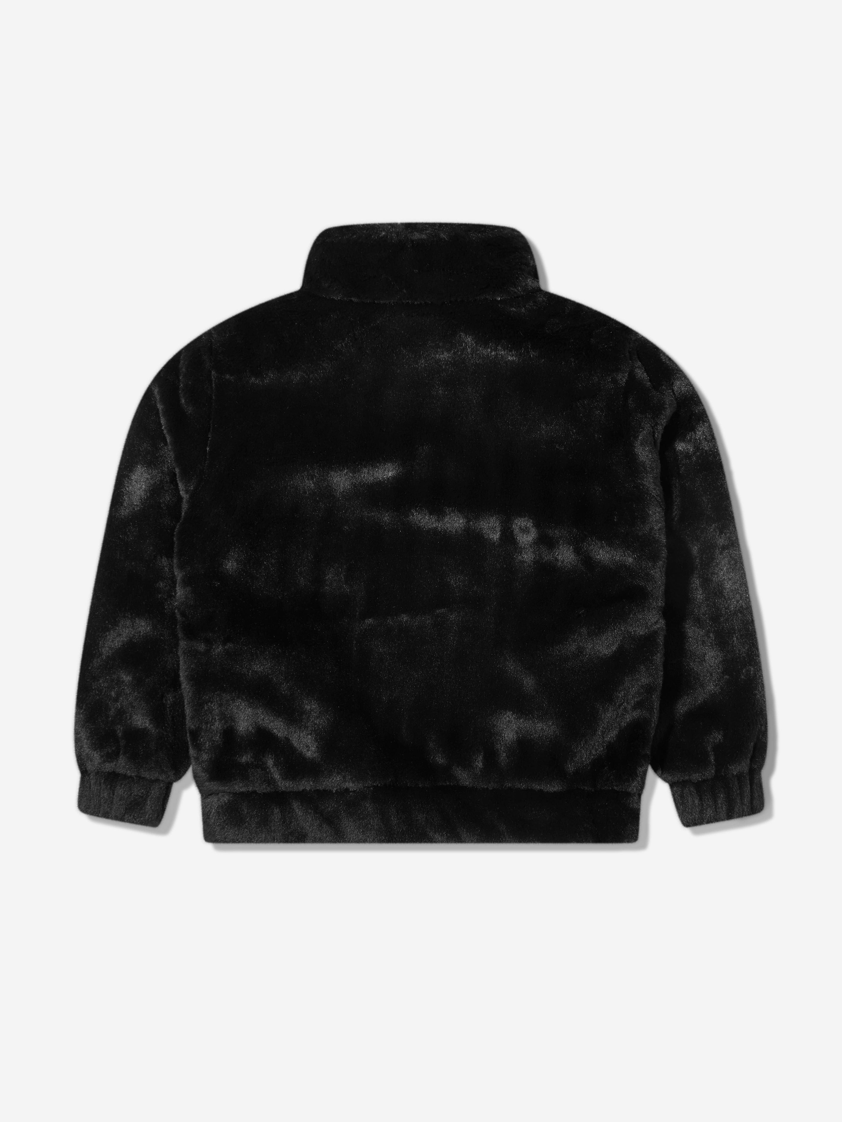 Nike Girls Faux Fur Logo Jacket