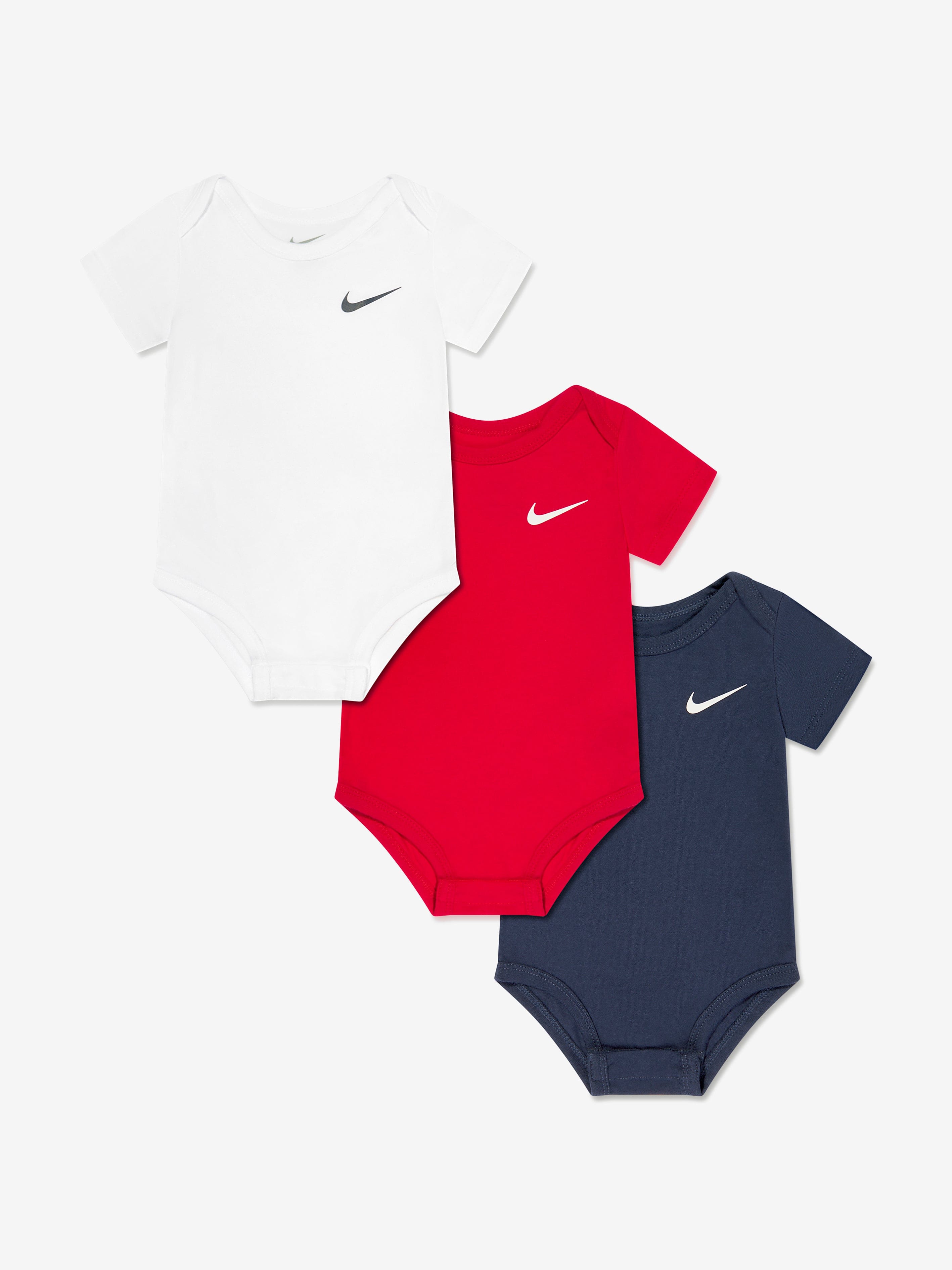 Nike Baby Girls 3 Pack Swoosh Bodysuit Set in Multicolour