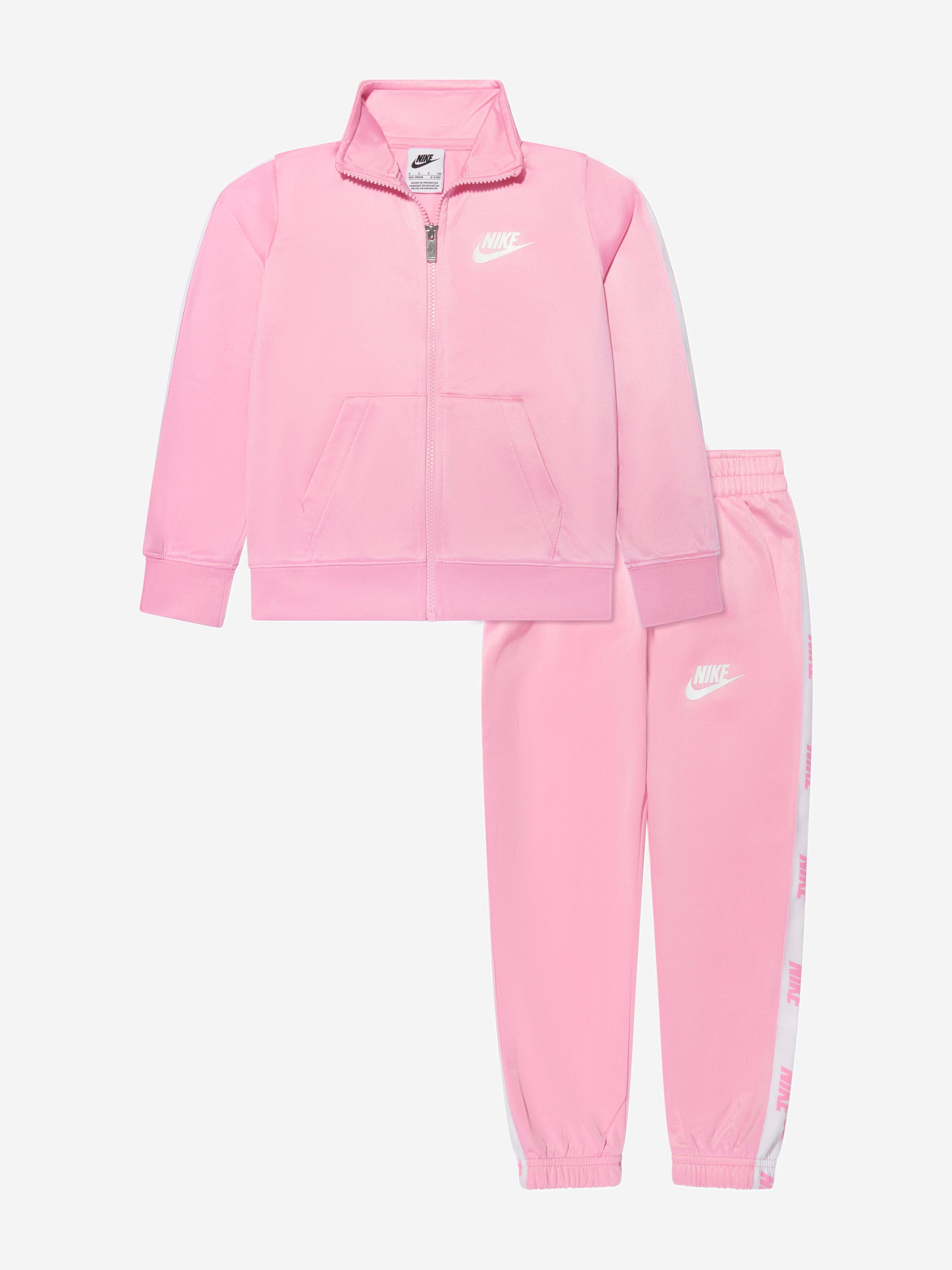 Nike Girls NSW Logo Tracksuit in Pink