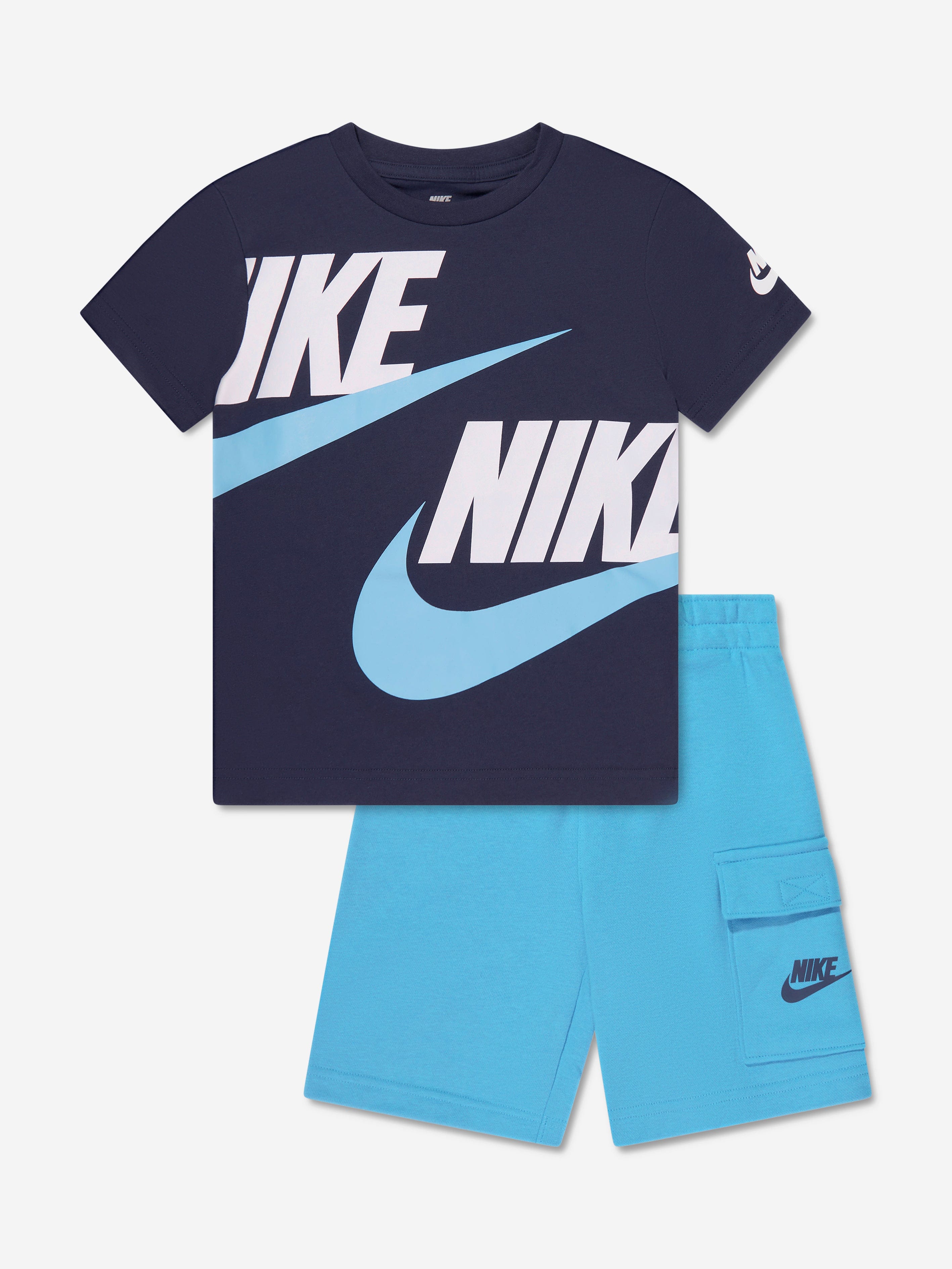 Nike Boys T-Shirt And Cargo Shorts Set in Blue