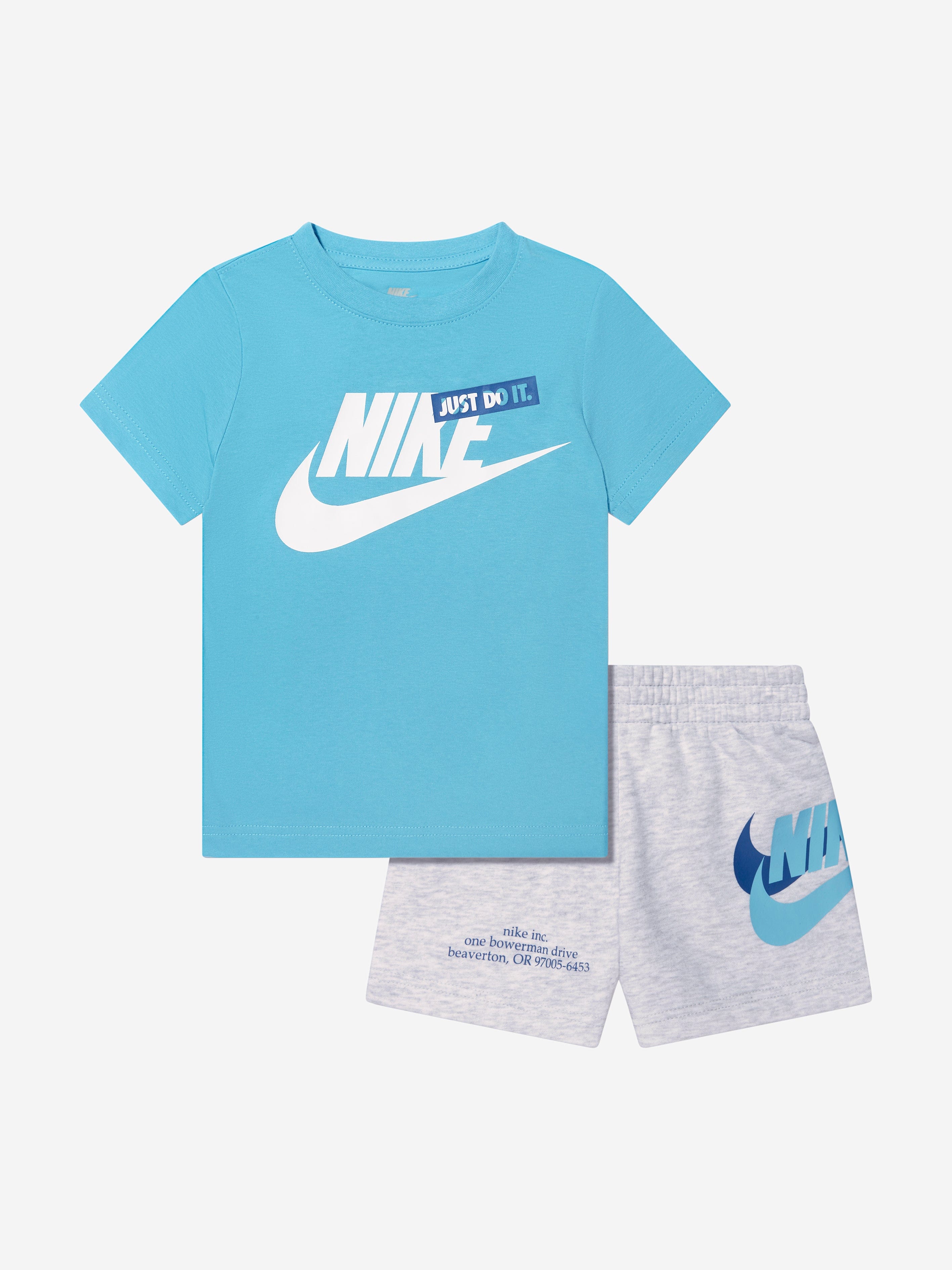 Nike Boys Icon T-Shirt And Shorts Set in Grey