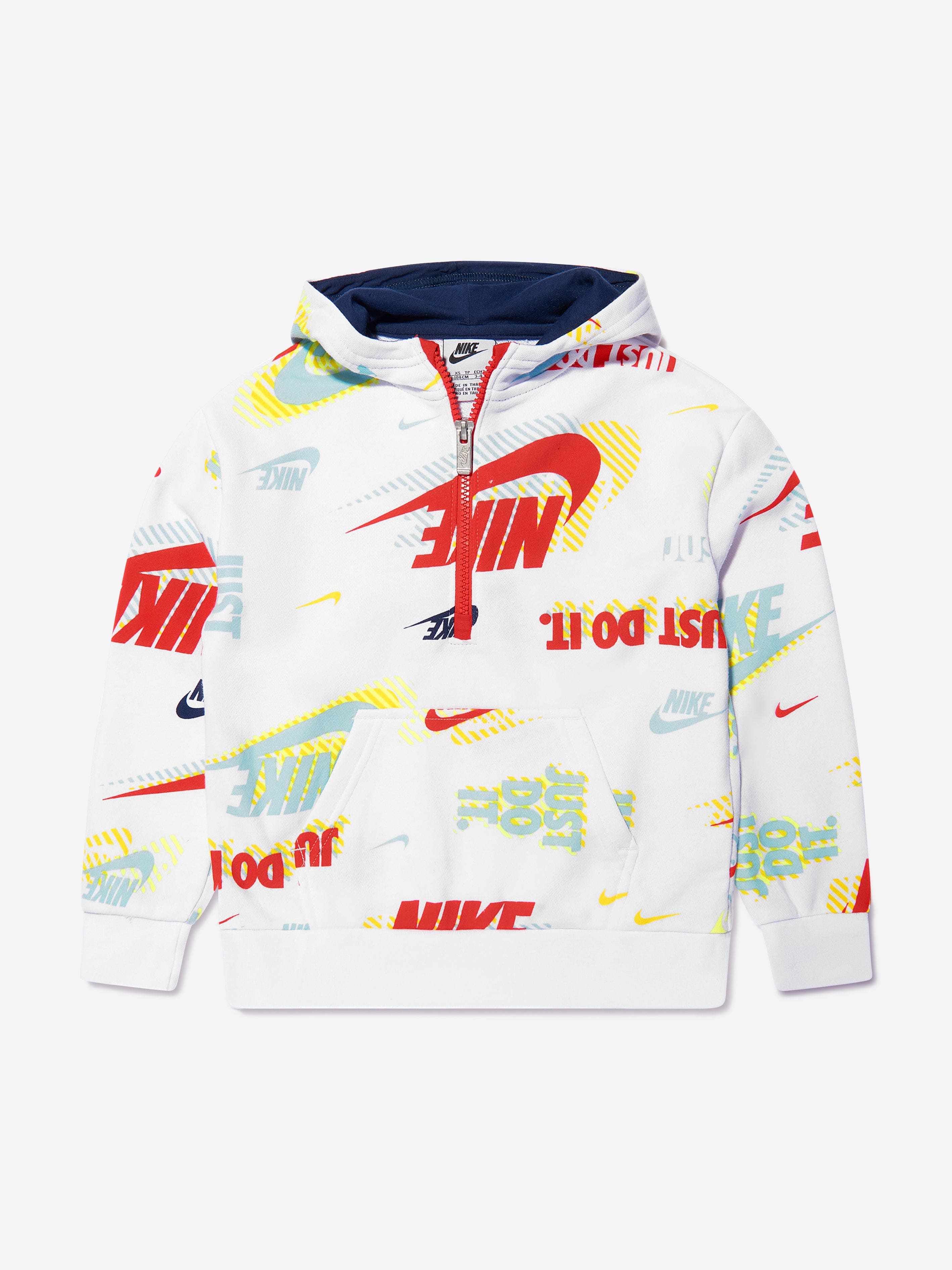 Nike Boys Active Joy Hoodie in White