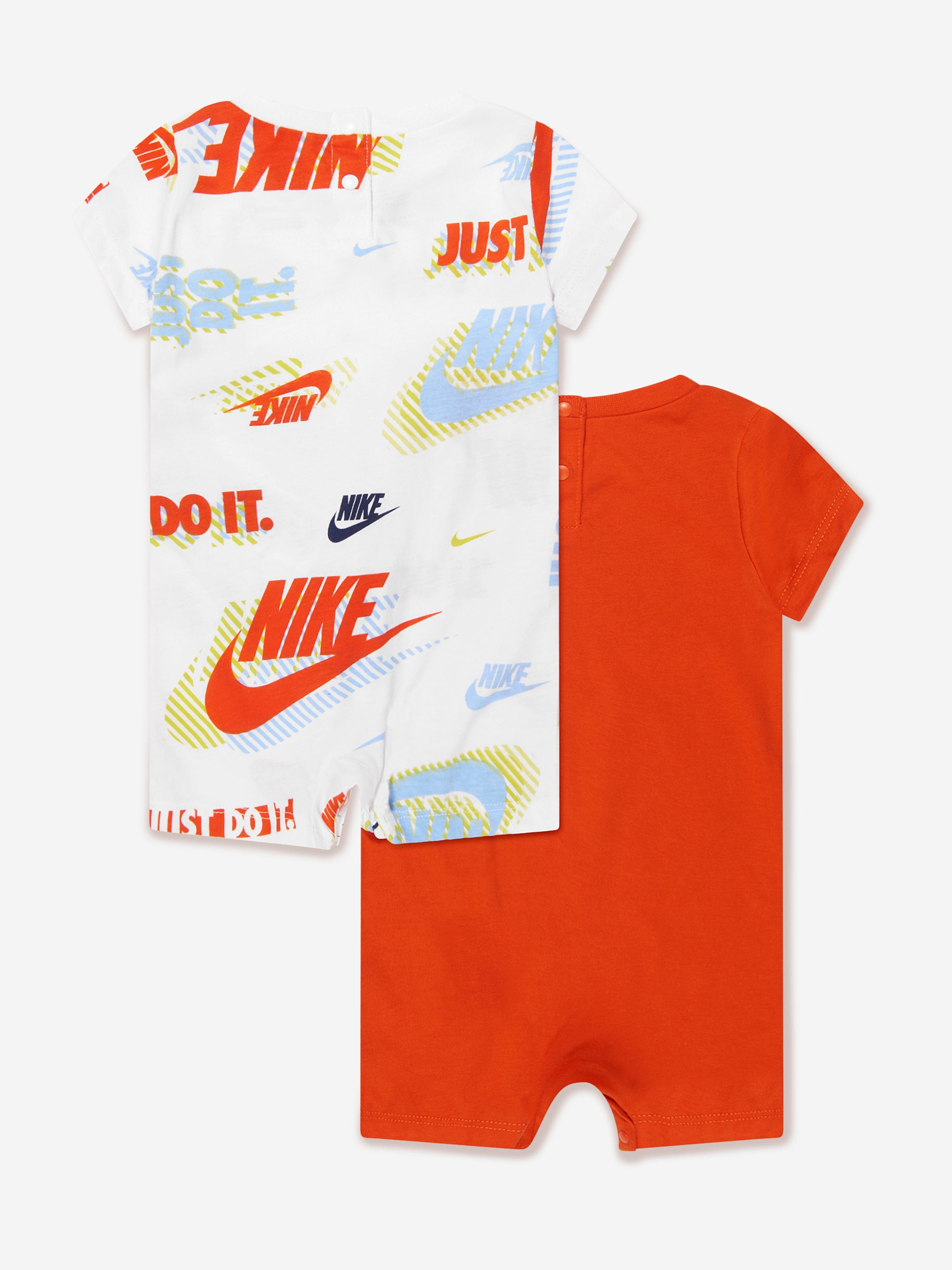 Nike Baby Boys Active Joy 2 Pack Romper Set in Red