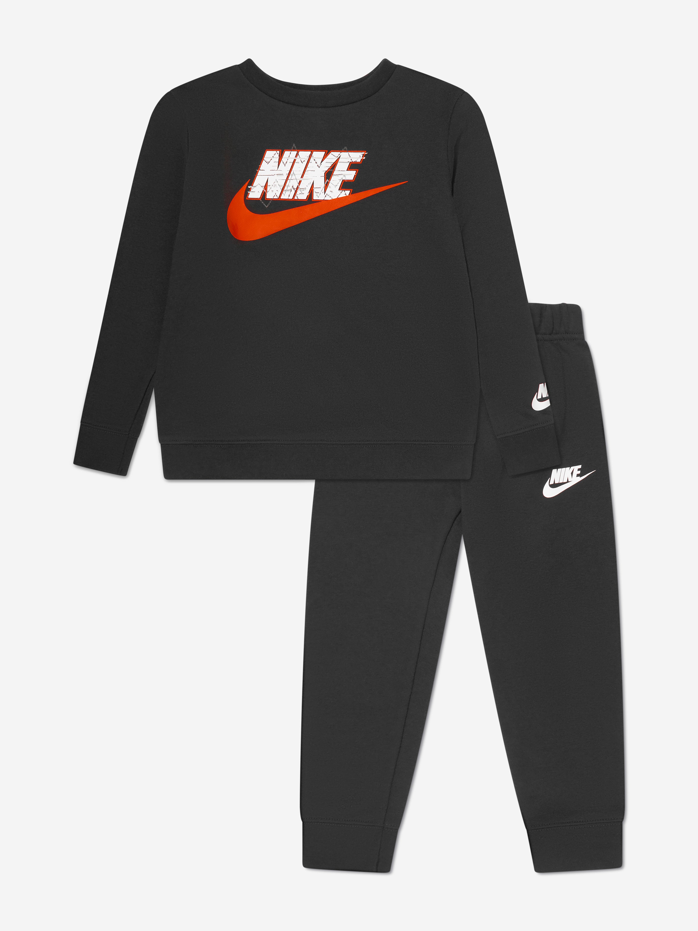 Nike Boys Logo Tracksuit in Black