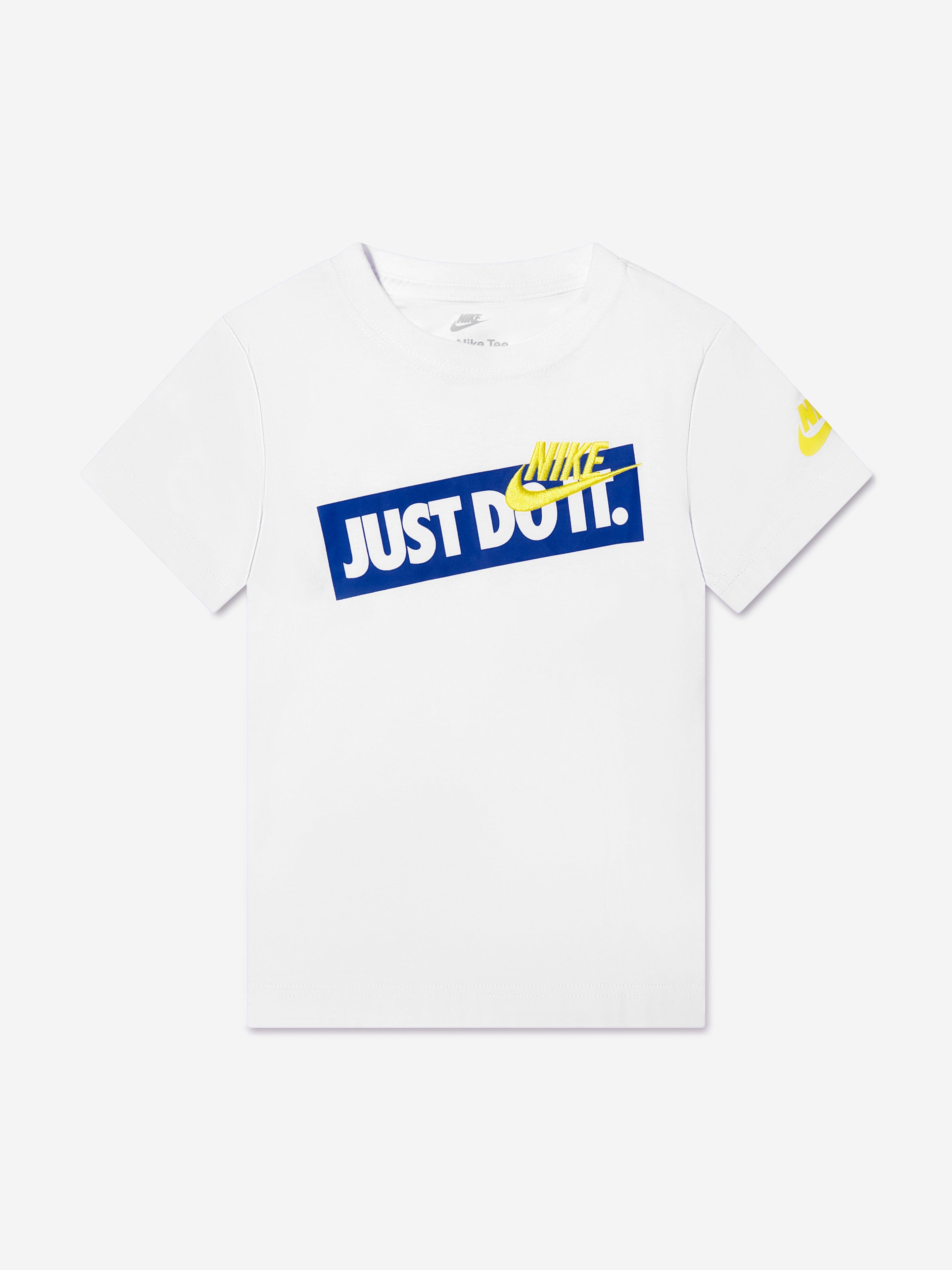 Nike Boys JDI Embroidery T-Shirt in White