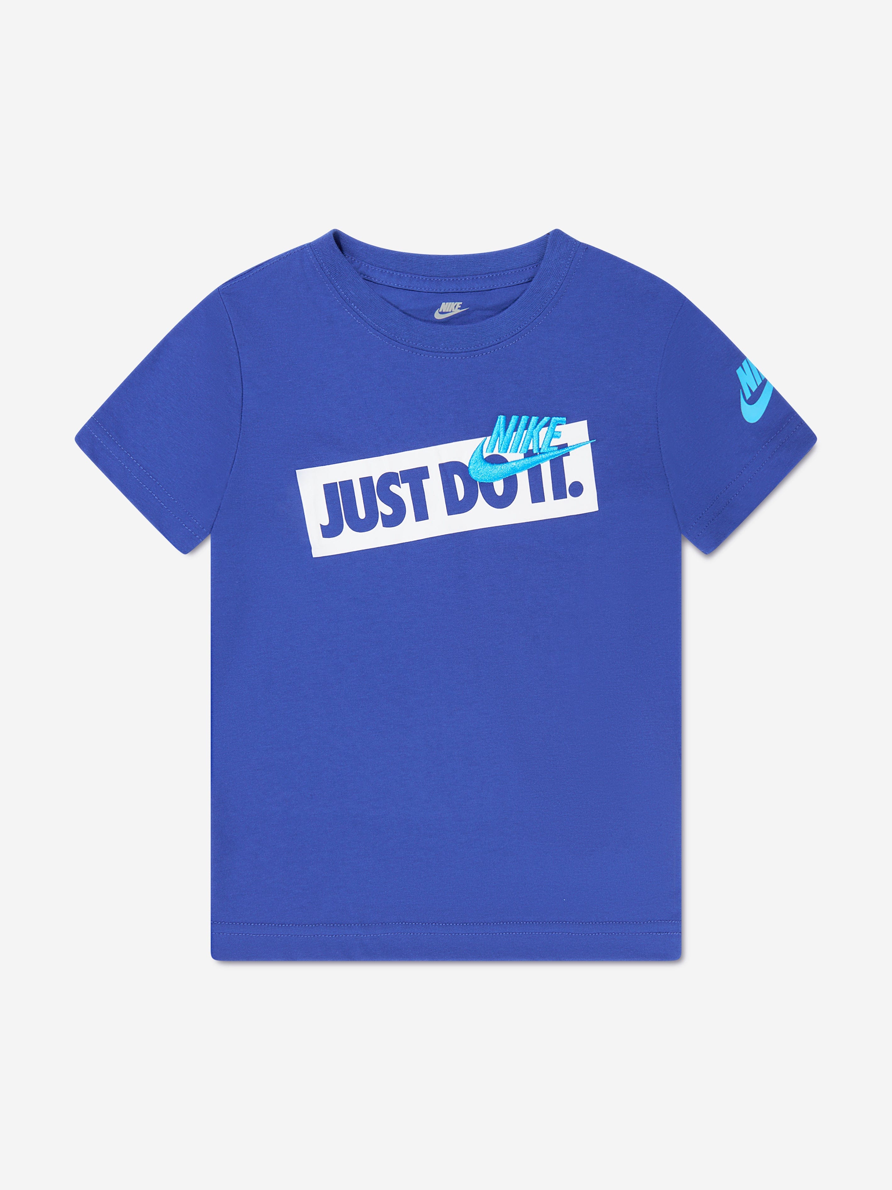 Nike Boys JDI Embroidery T-Shirt in Blue