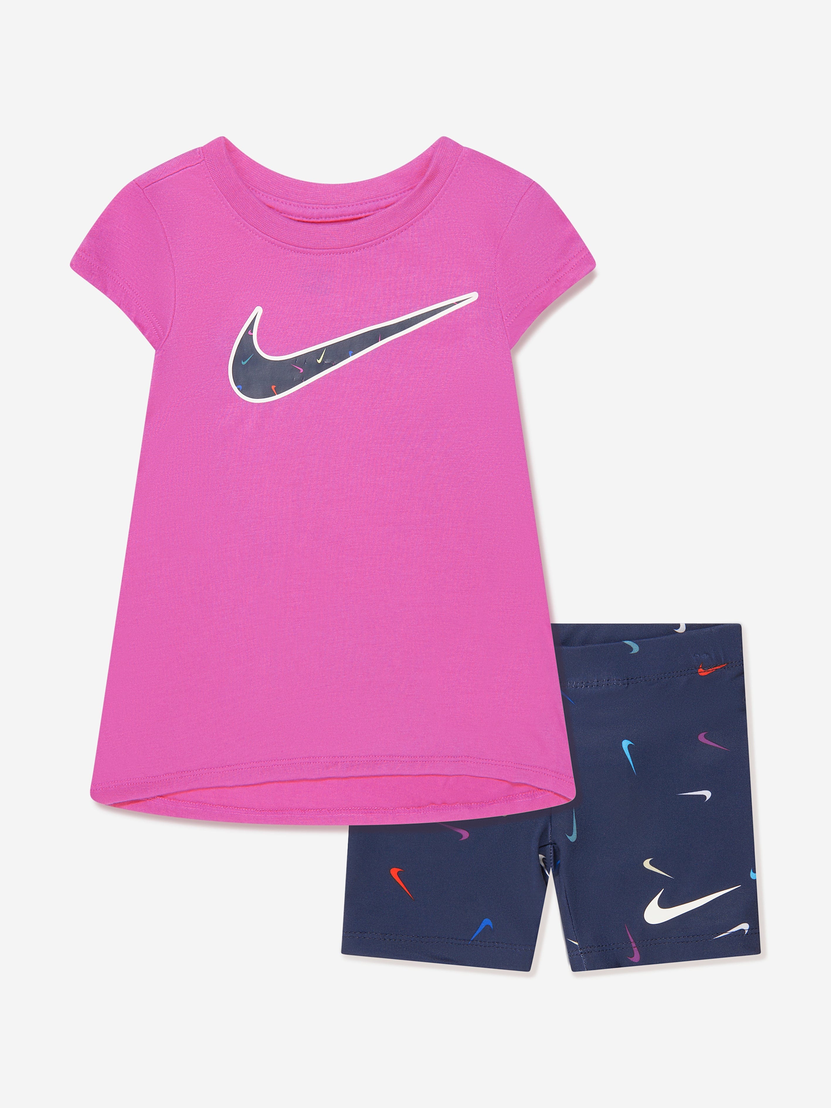 Nike Girls Bike Shorts Set in Navy