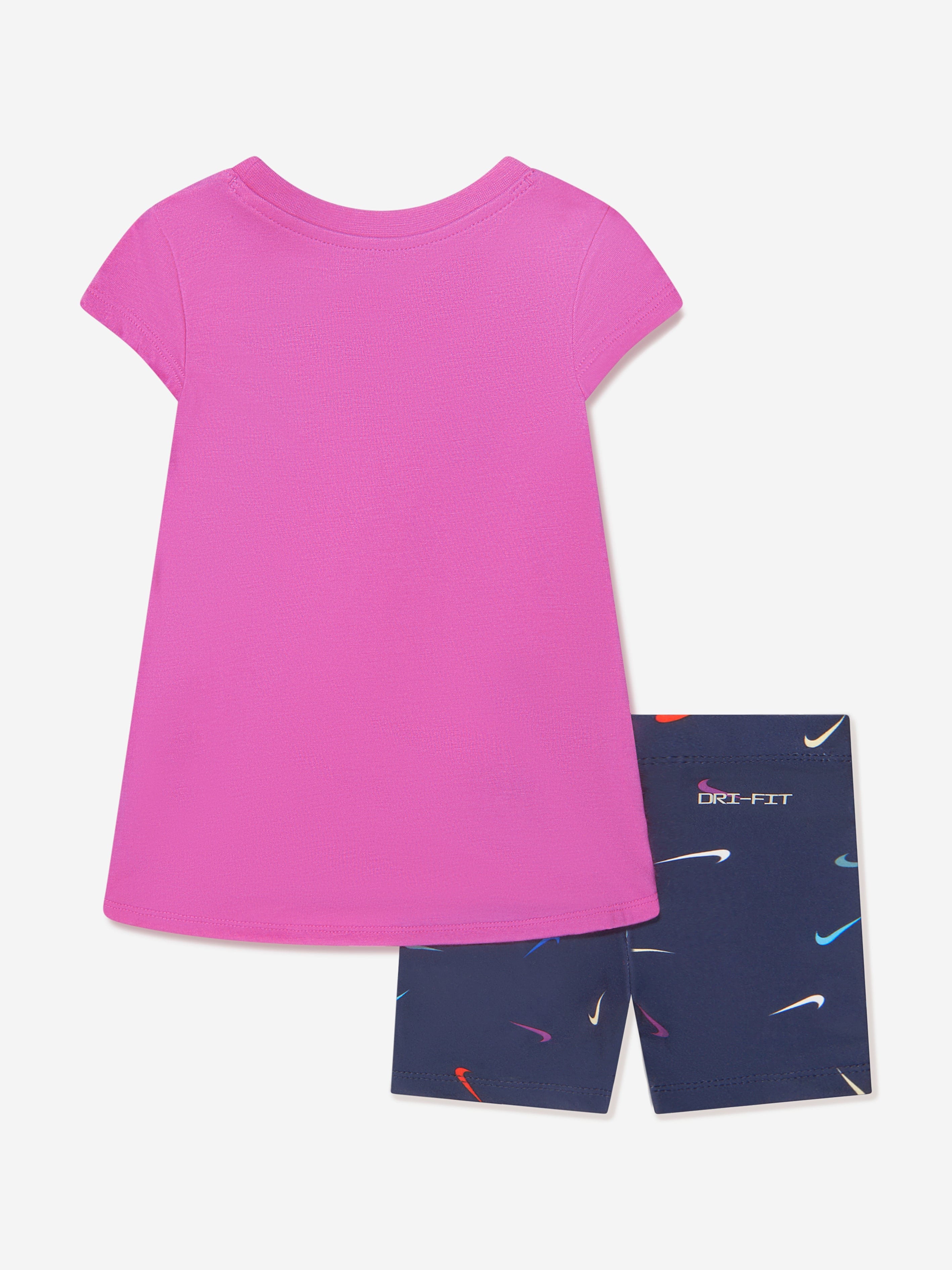 Nike Girls Bike Shorts Set in Navy