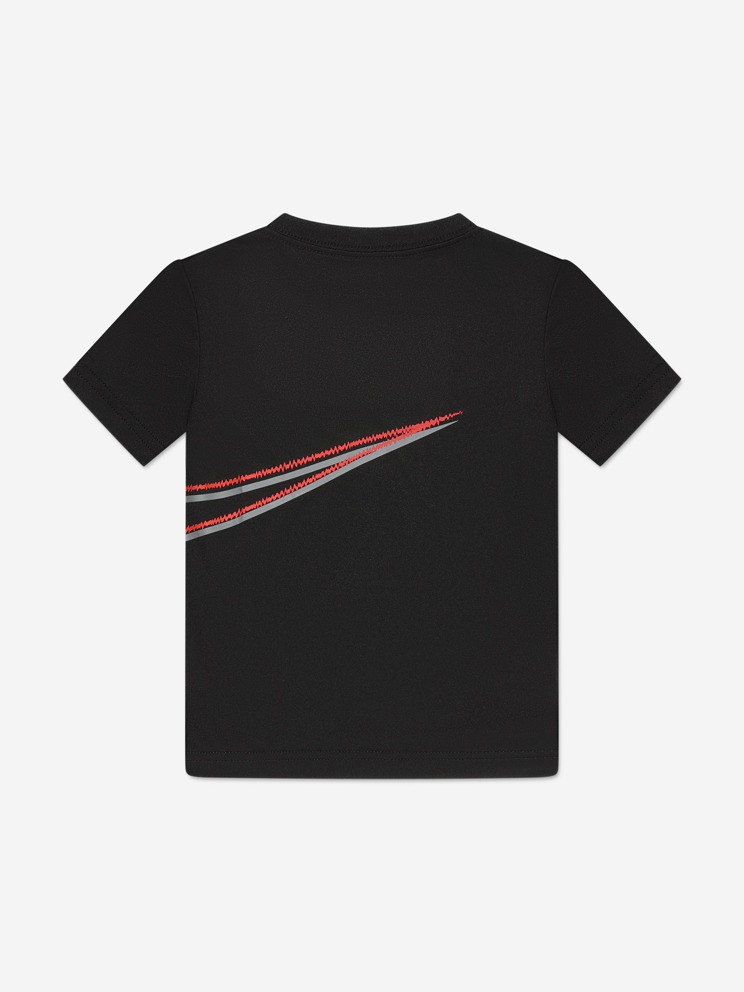 Nike Boys Swoosh Distortion T-Shirt in Black