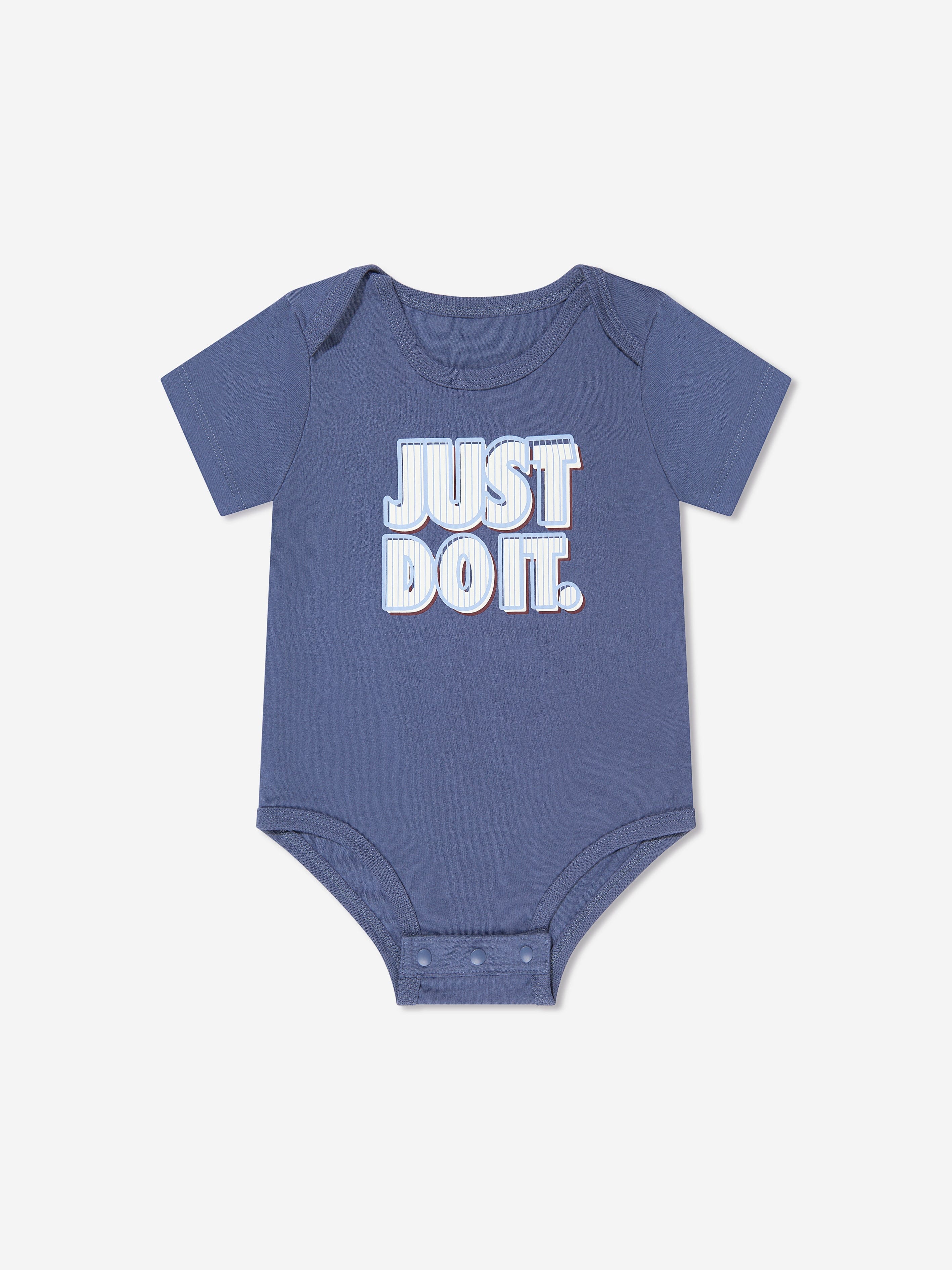 Nike Baby Boys 3 Pack Bodysuit Set in Blue