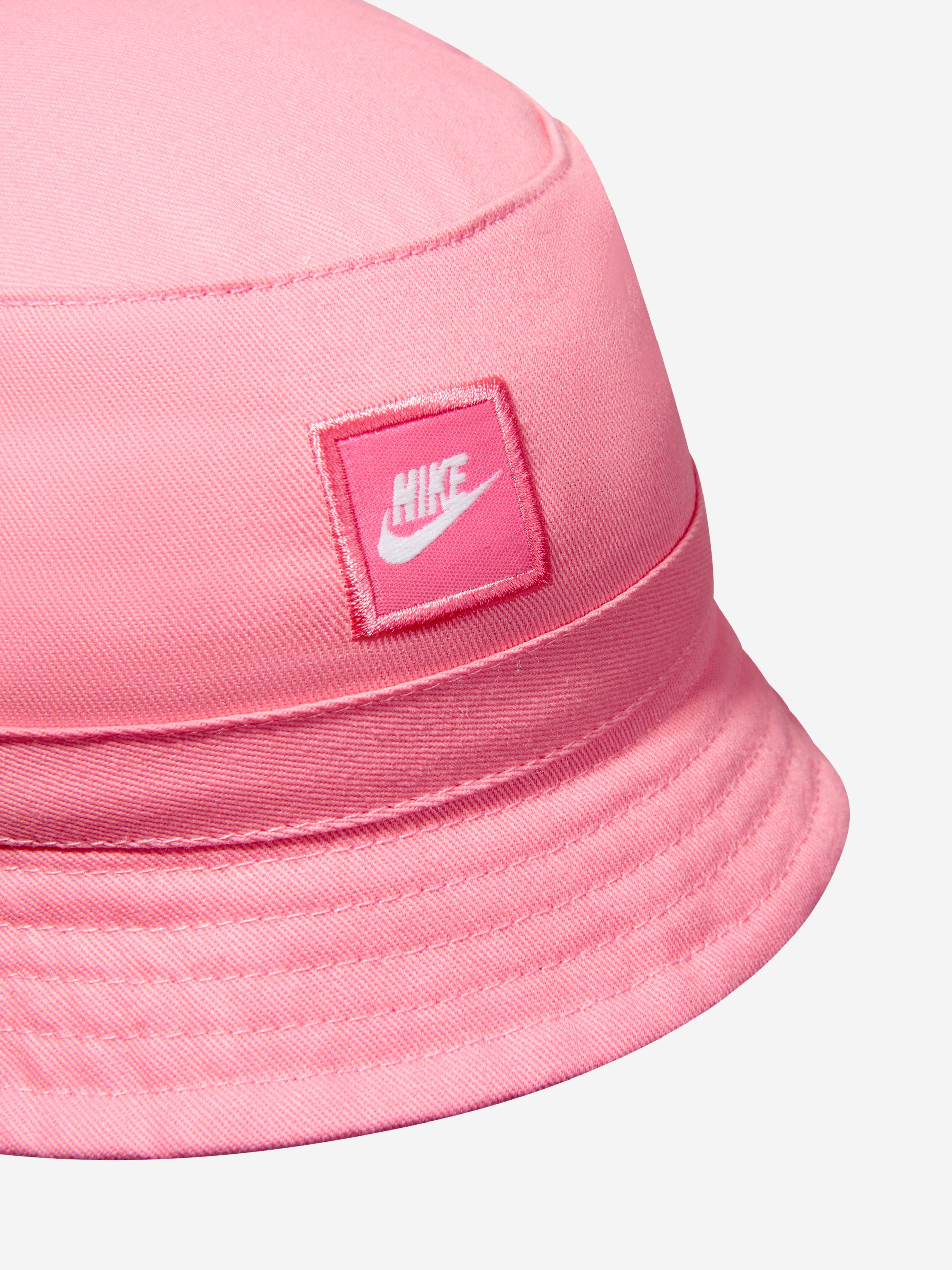 Nike Girls Logo Bucket Hat in Pink