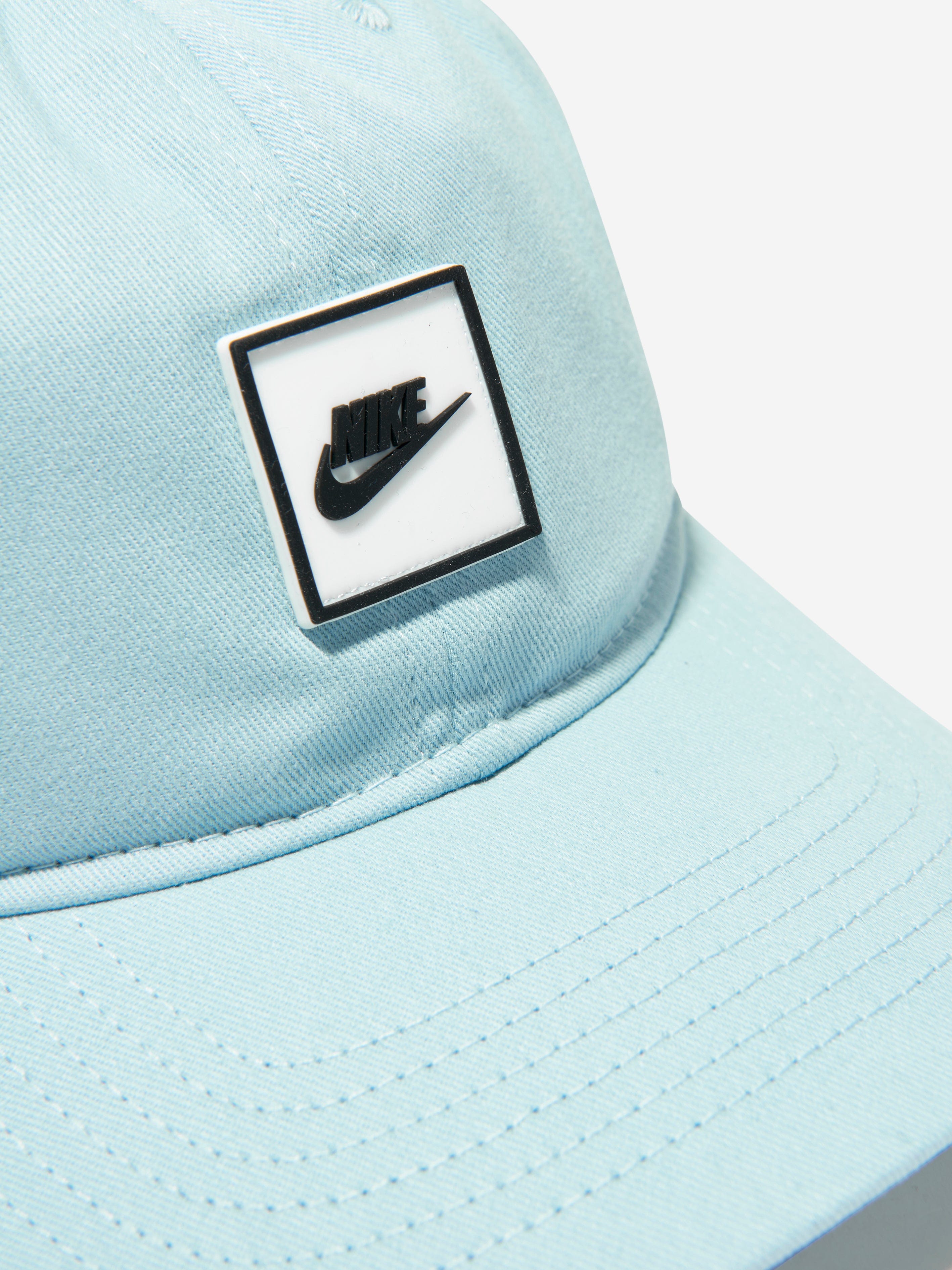 Nike Boys Futura Patch Curve Brim Cap in Blue