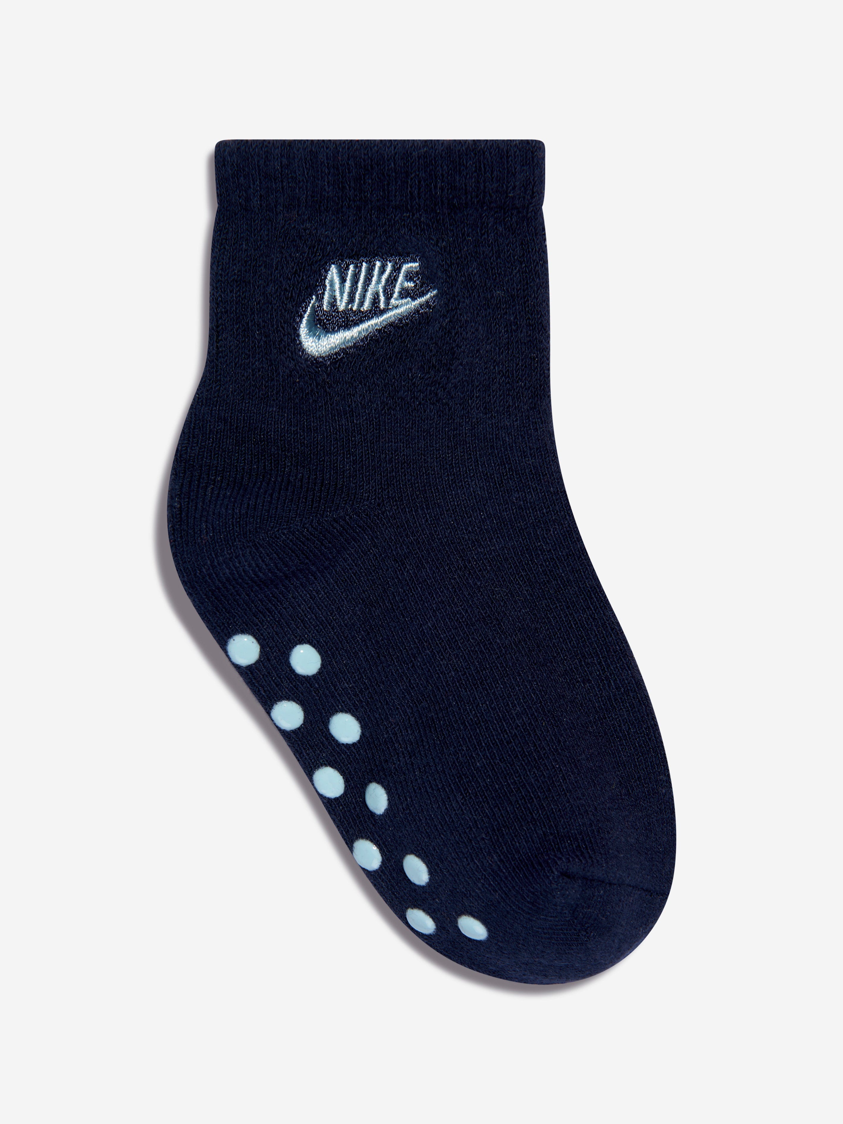 Nike Baby Boys Futura 3 Pack Ankle Socks in Blue