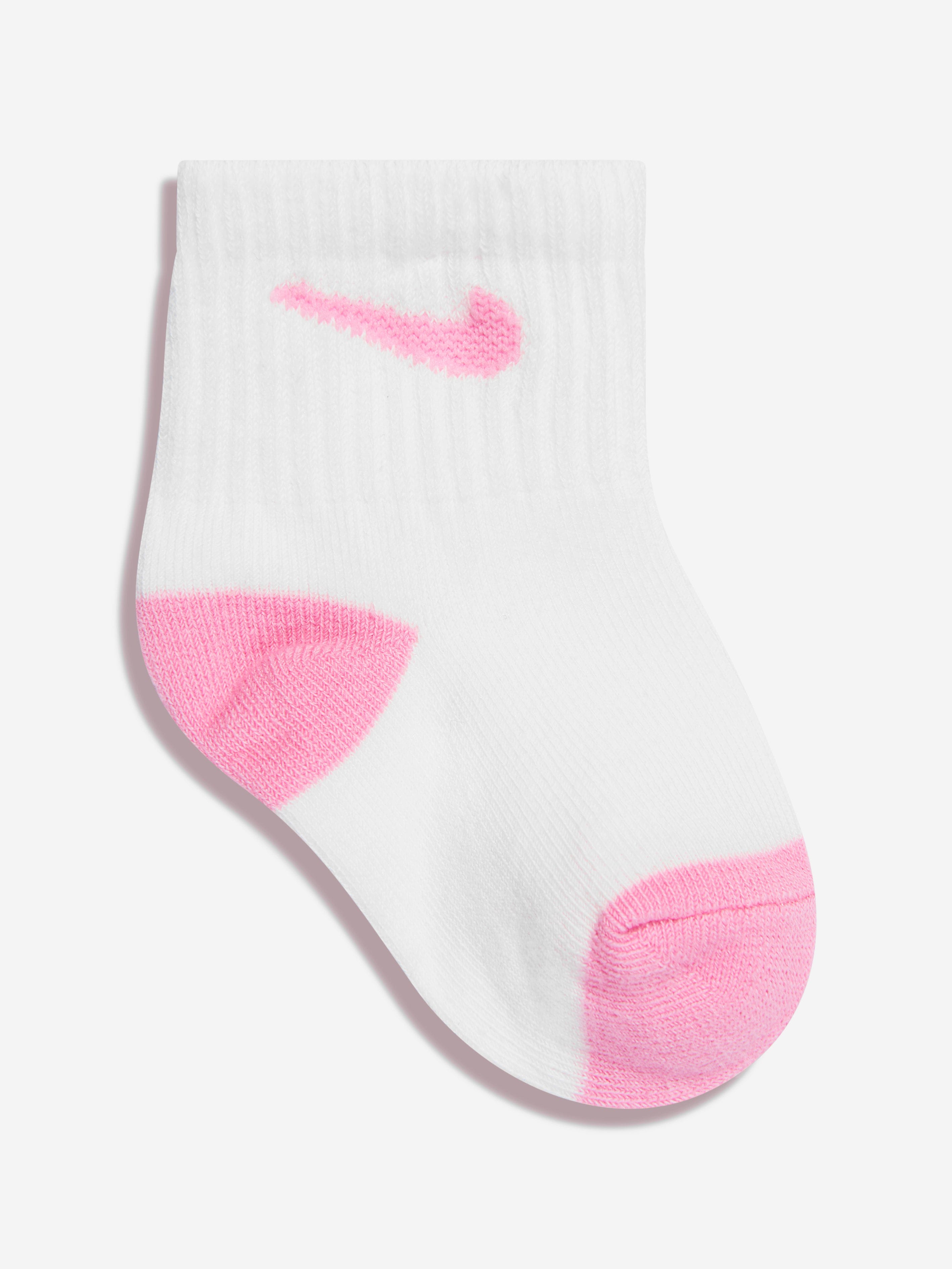 Nike Girls Pop Colour 6 Pack Ankle Socks in Pink