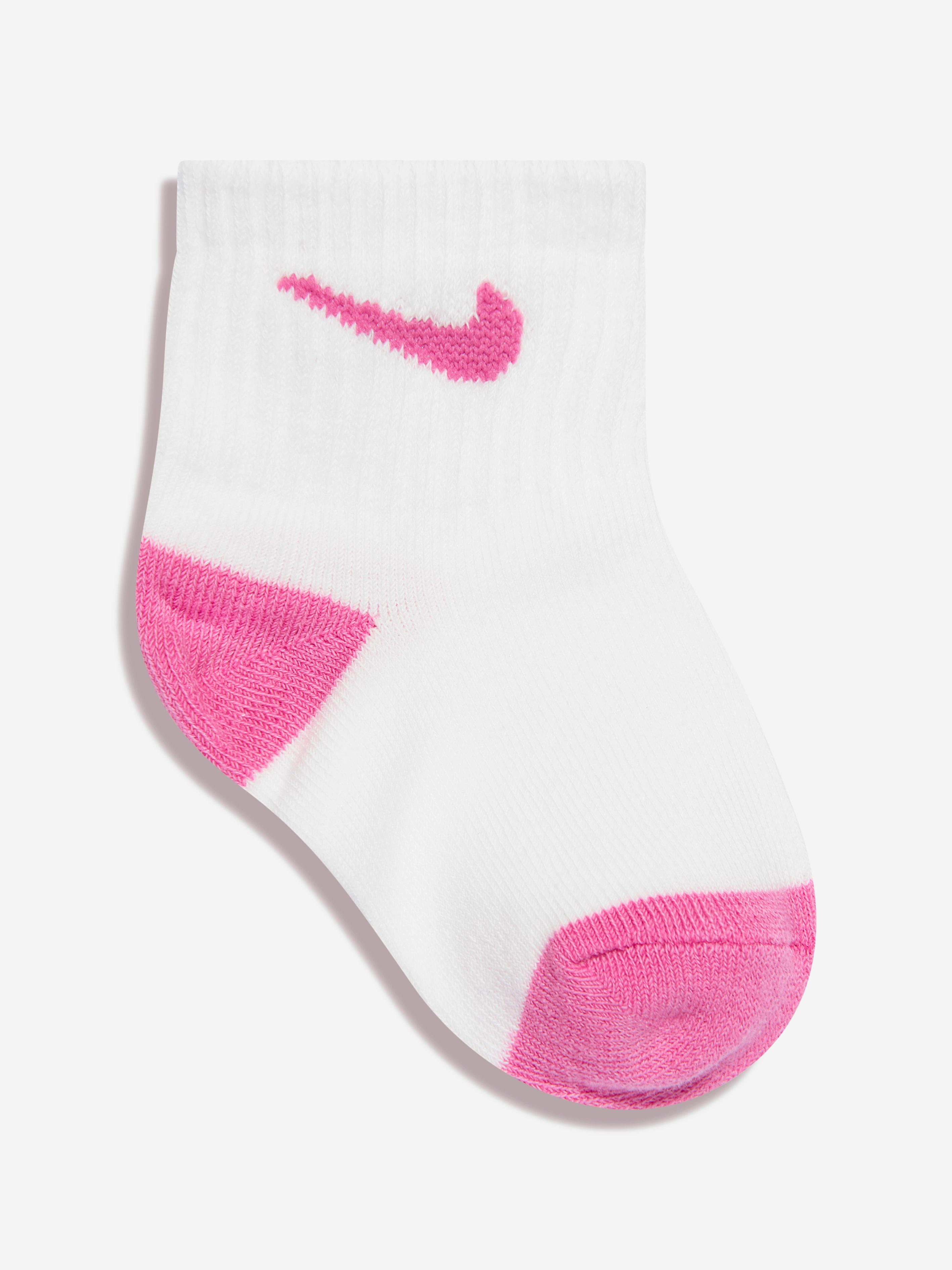 Nike Girls Pop Colour 6 Pack Ankle Socks in Pink