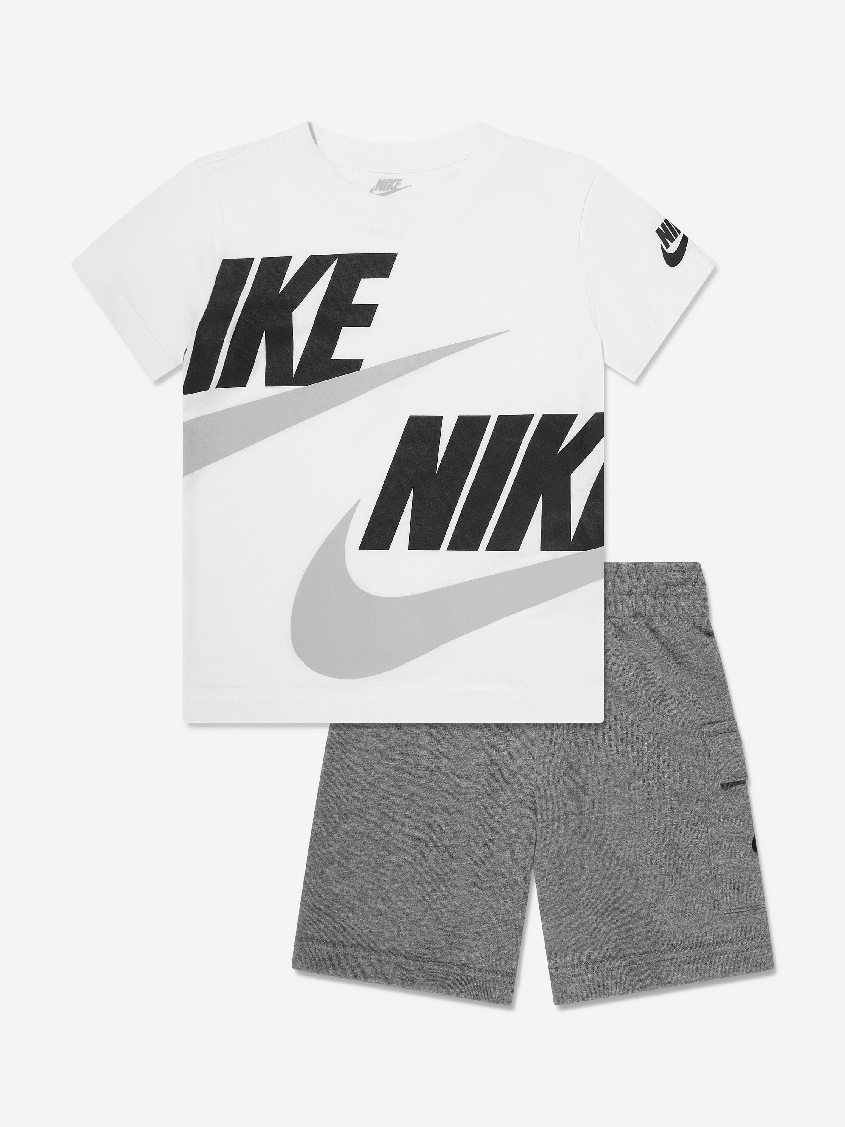 Nike Boys NSW HBR Cargo Shorts Set in Grey