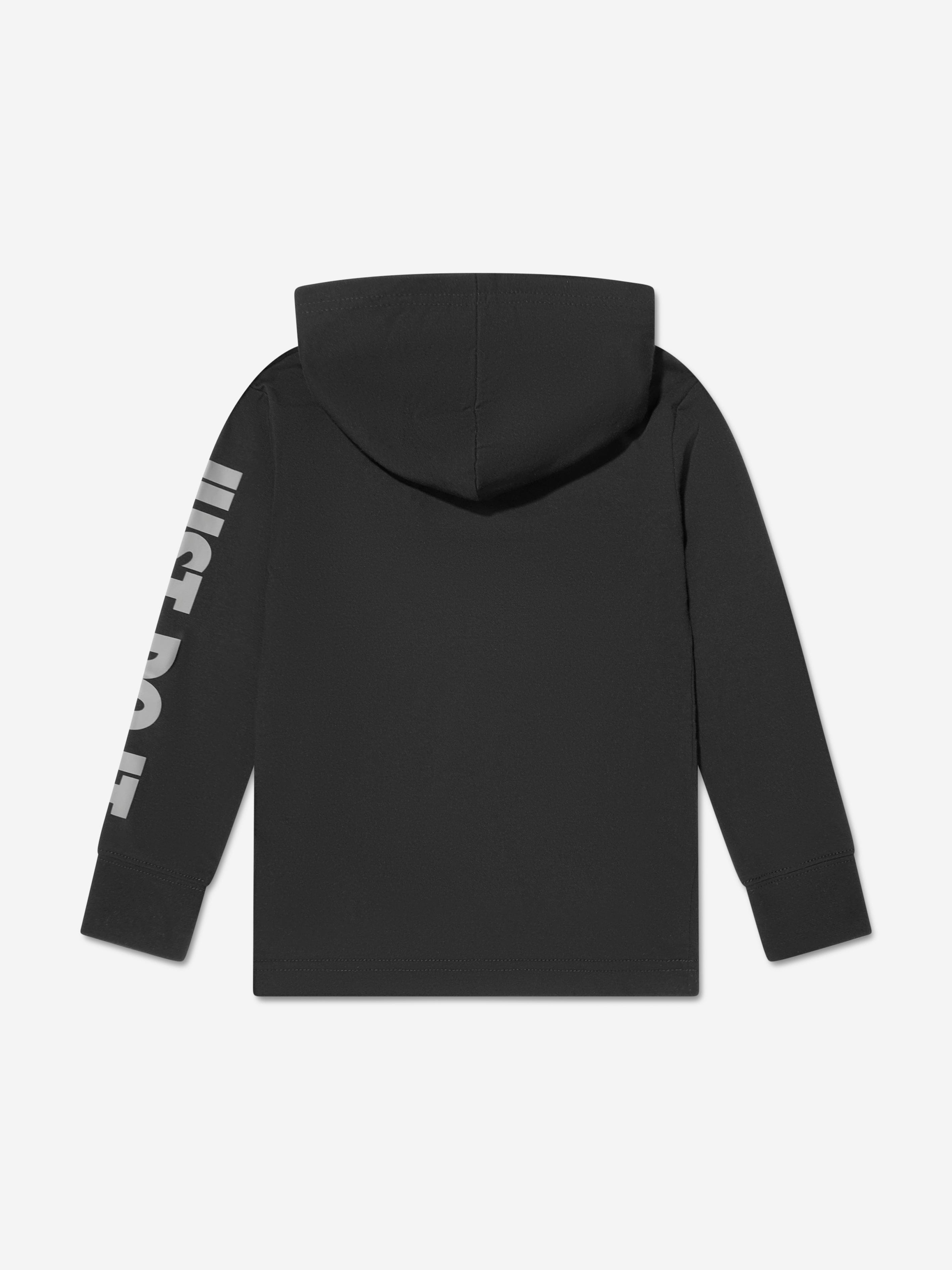 Nike Boys NSW Futura Long Sleeve Hoodie in Black