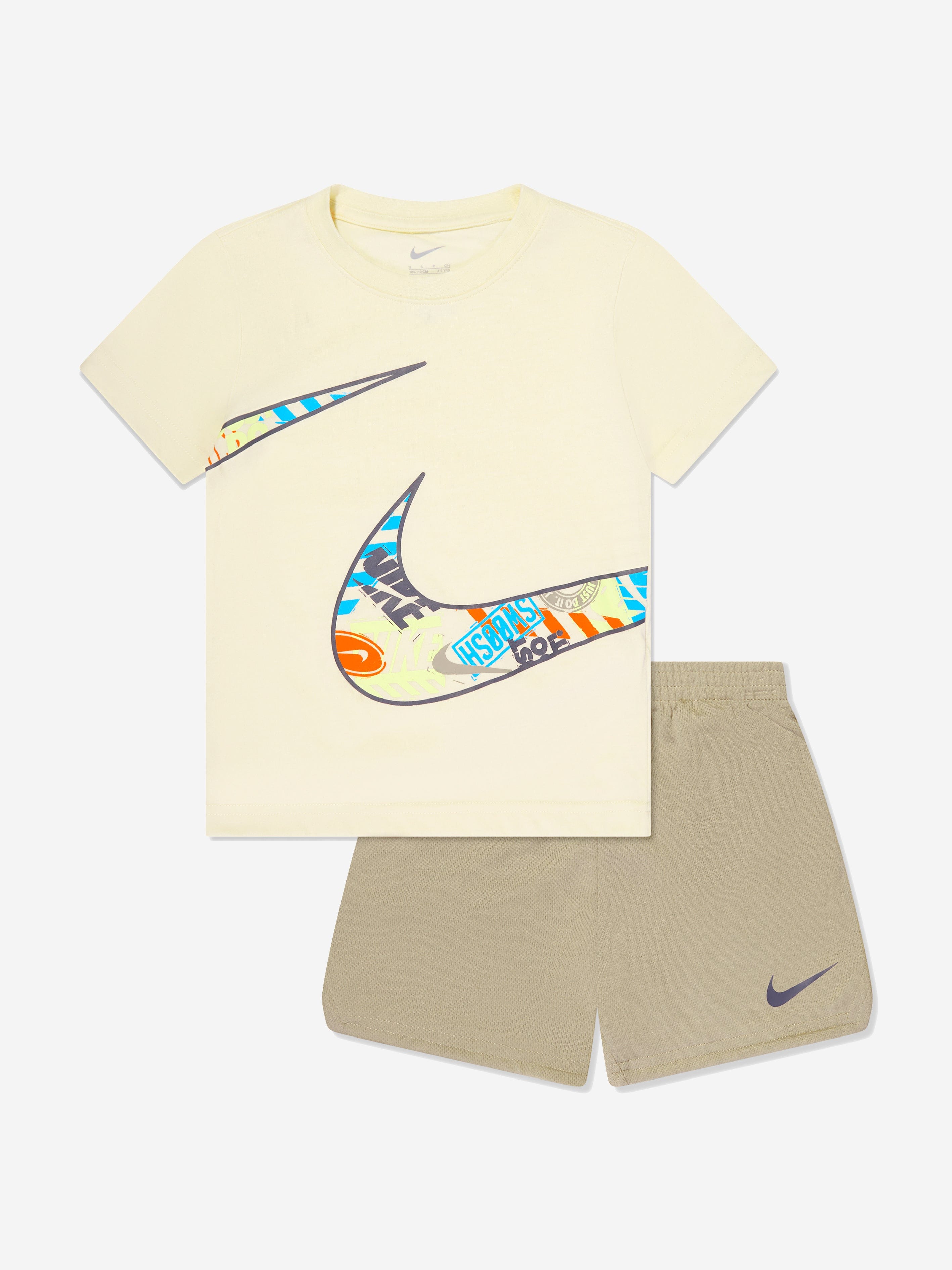 Nike Boys Wild Air Mesh Shorts Set in Khaki