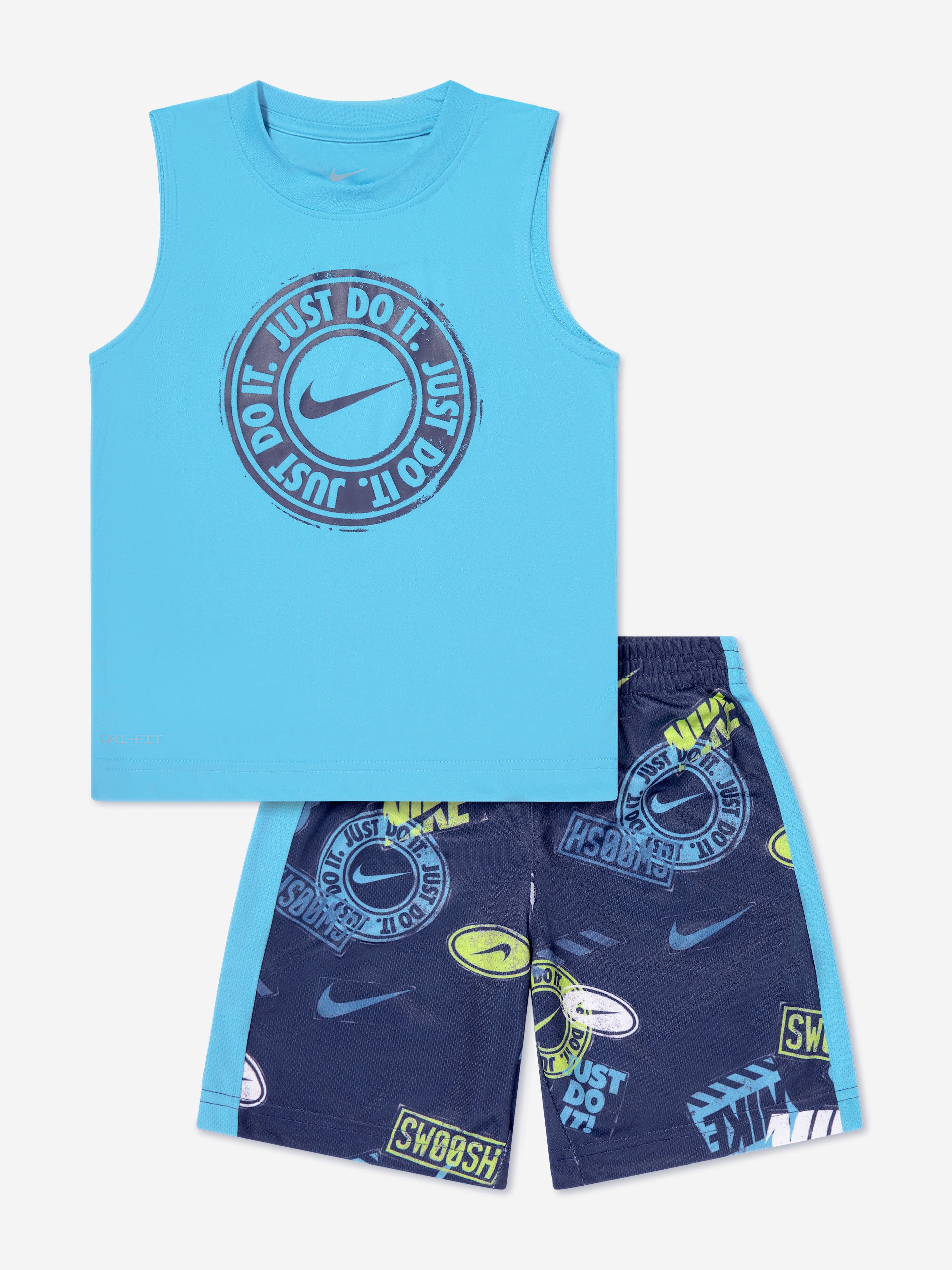 Nike Boys Wild Air Muscle Shorts Set in Blue