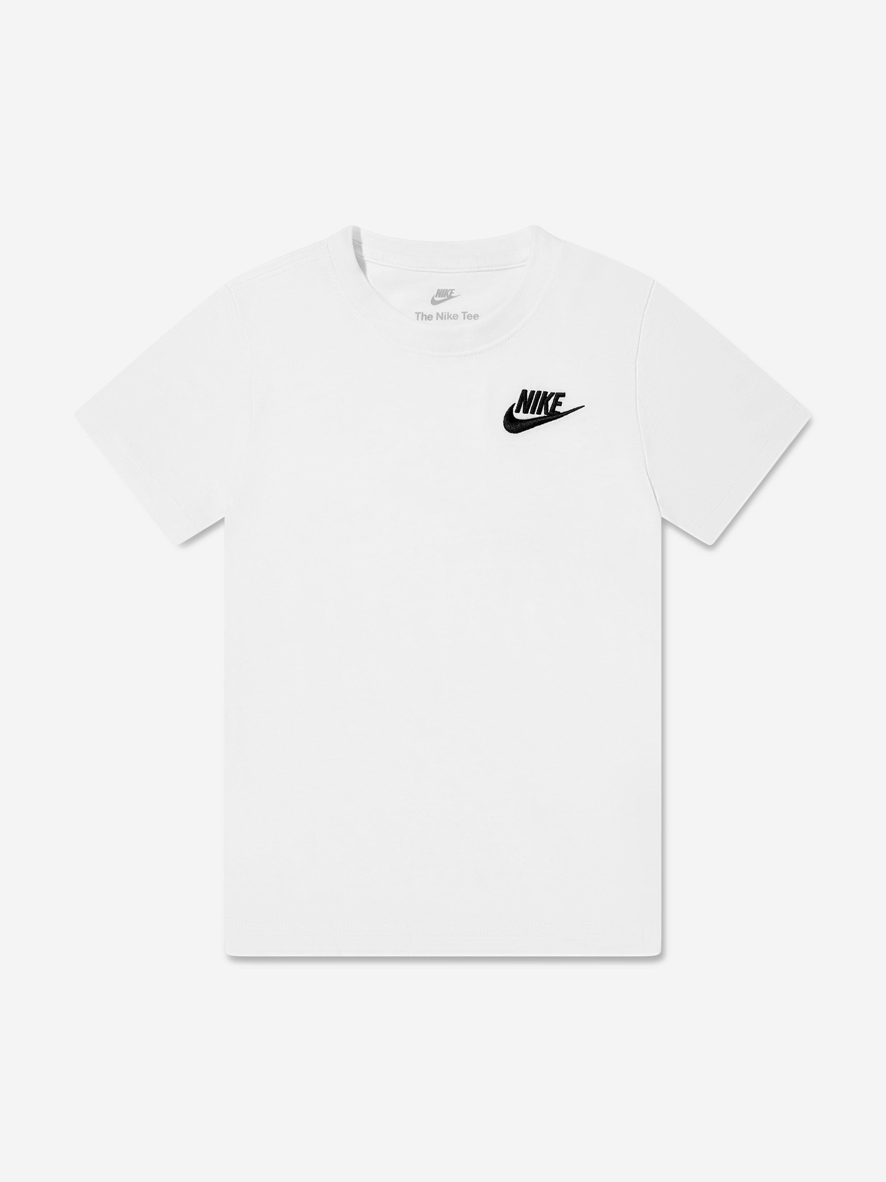 Nike Boys NSW Embroidery Futura T-Shirt in White