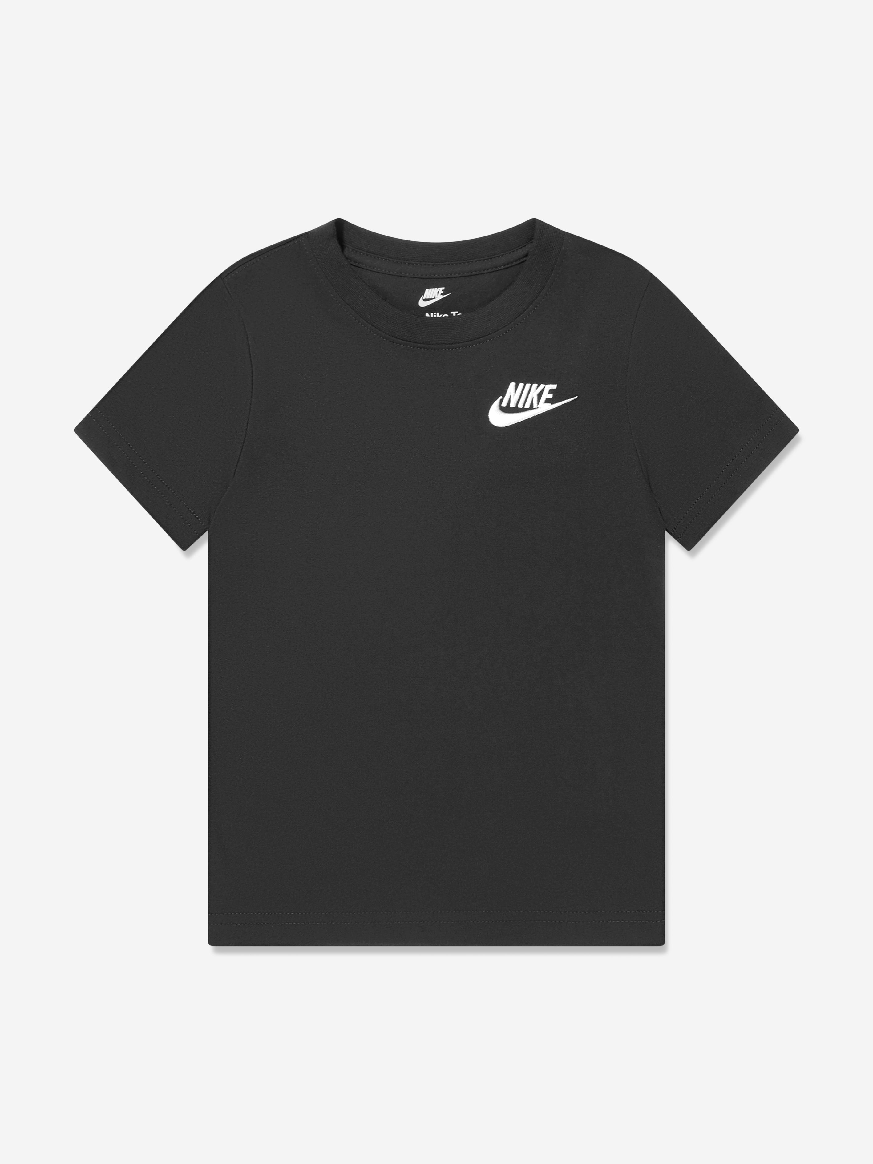 Nike Boys NSW Embroidery Futura T-Shirt in Black