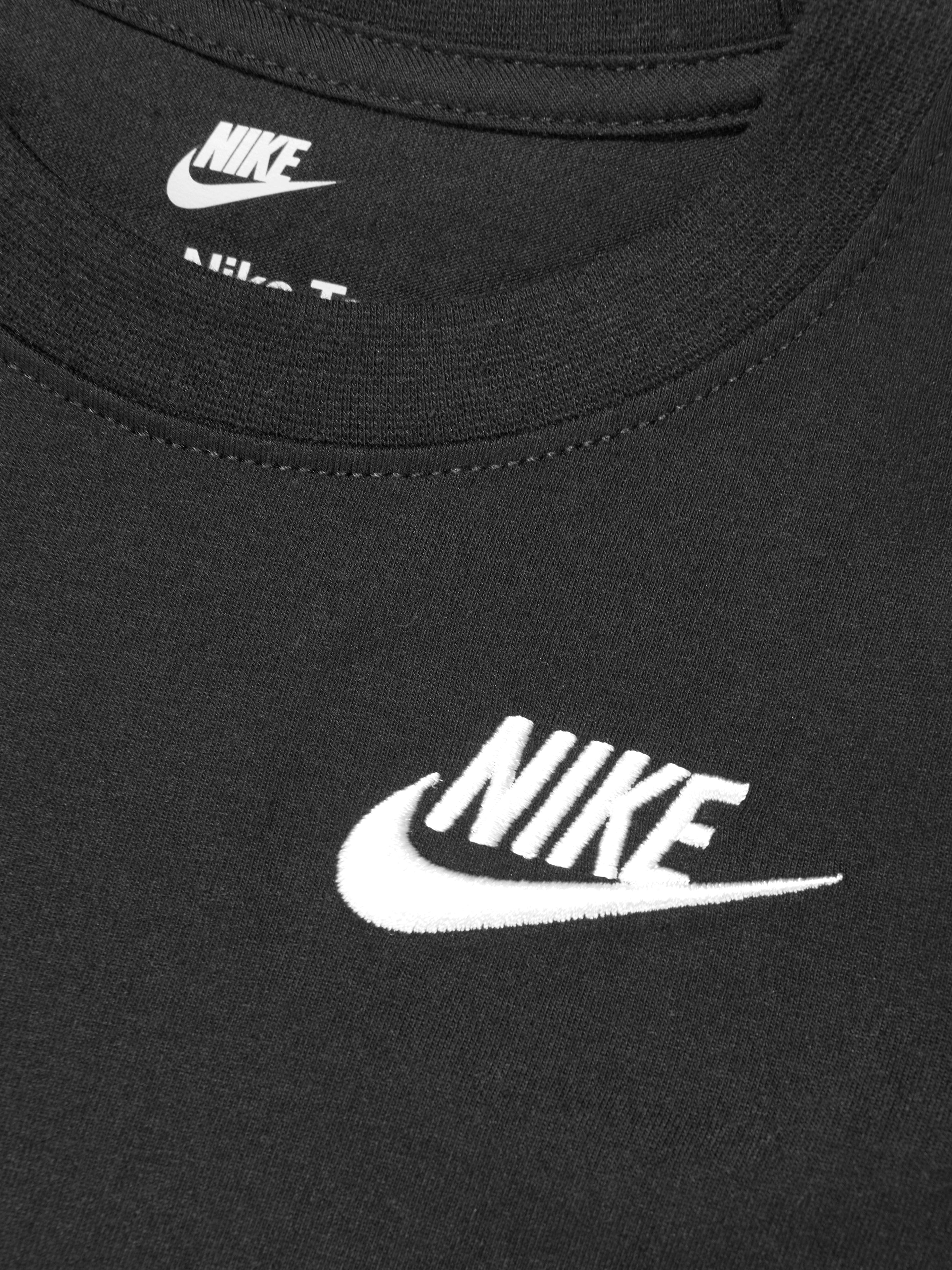 Nike Boys NSW Embroidery Futura T-Shirt in Black