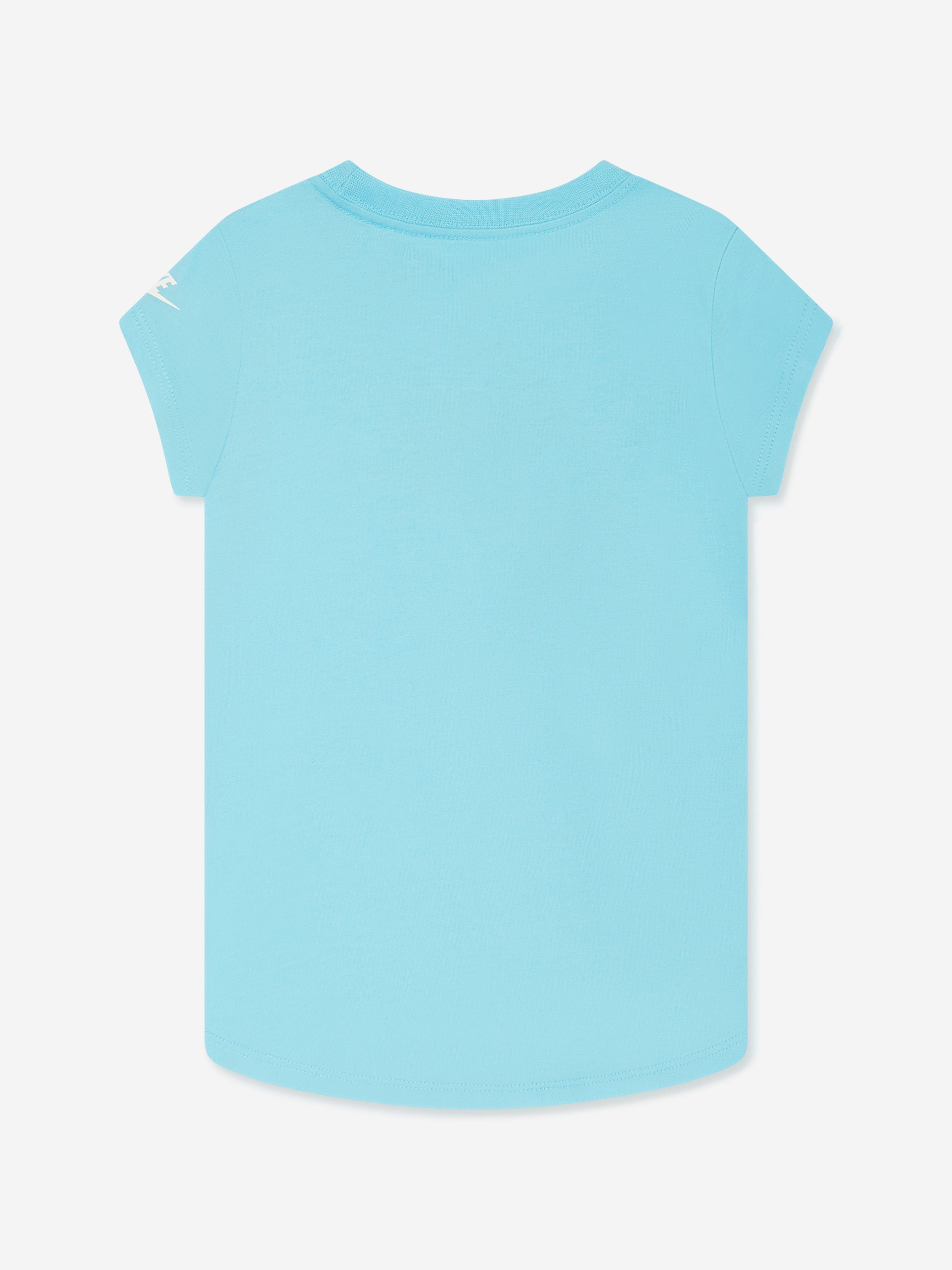 Nike Girls Printed Club T-Shirt in Blue