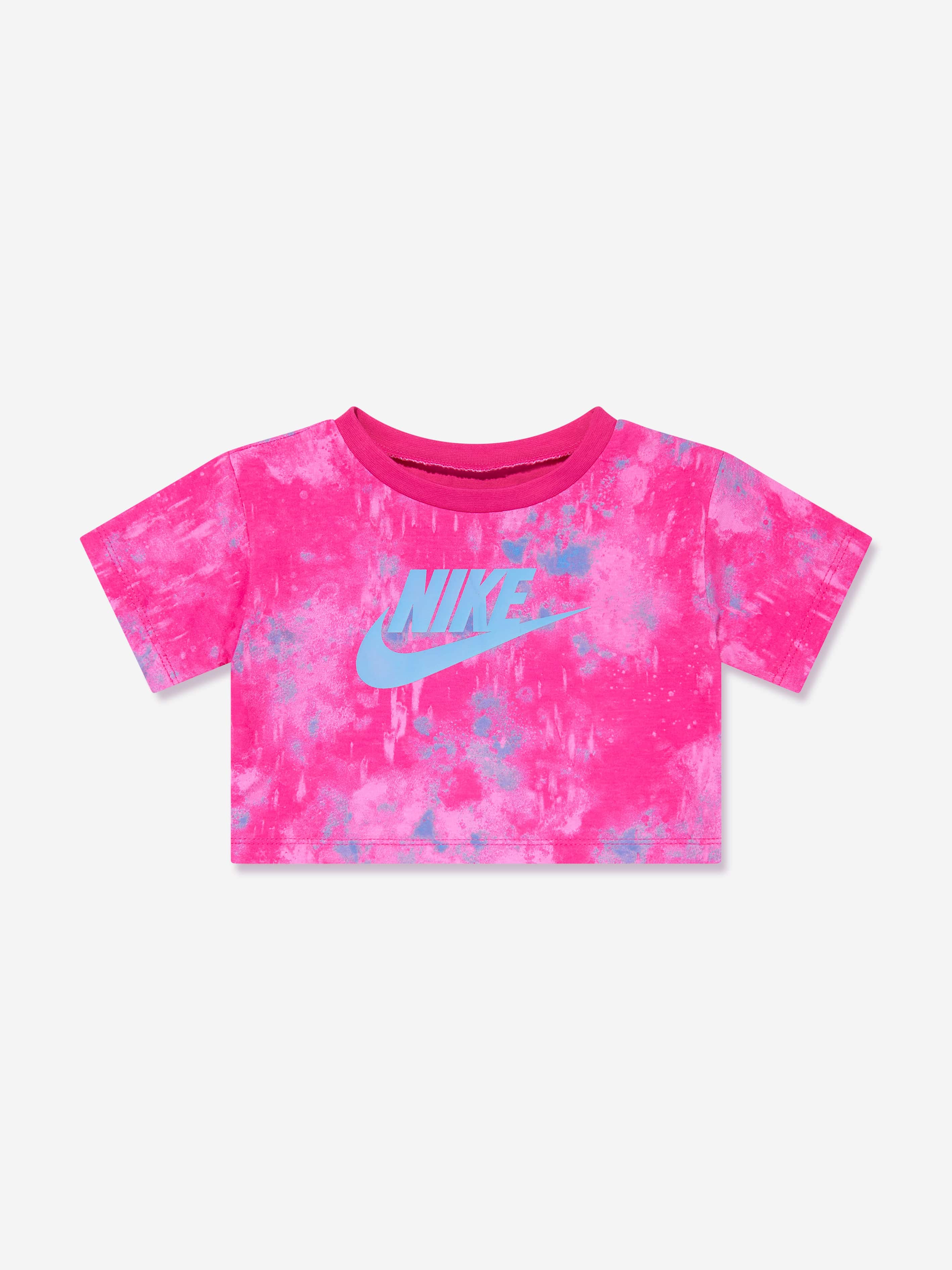 Nike Baby Girls Boxy T-Shirt And Bike Shorts Set in Blue