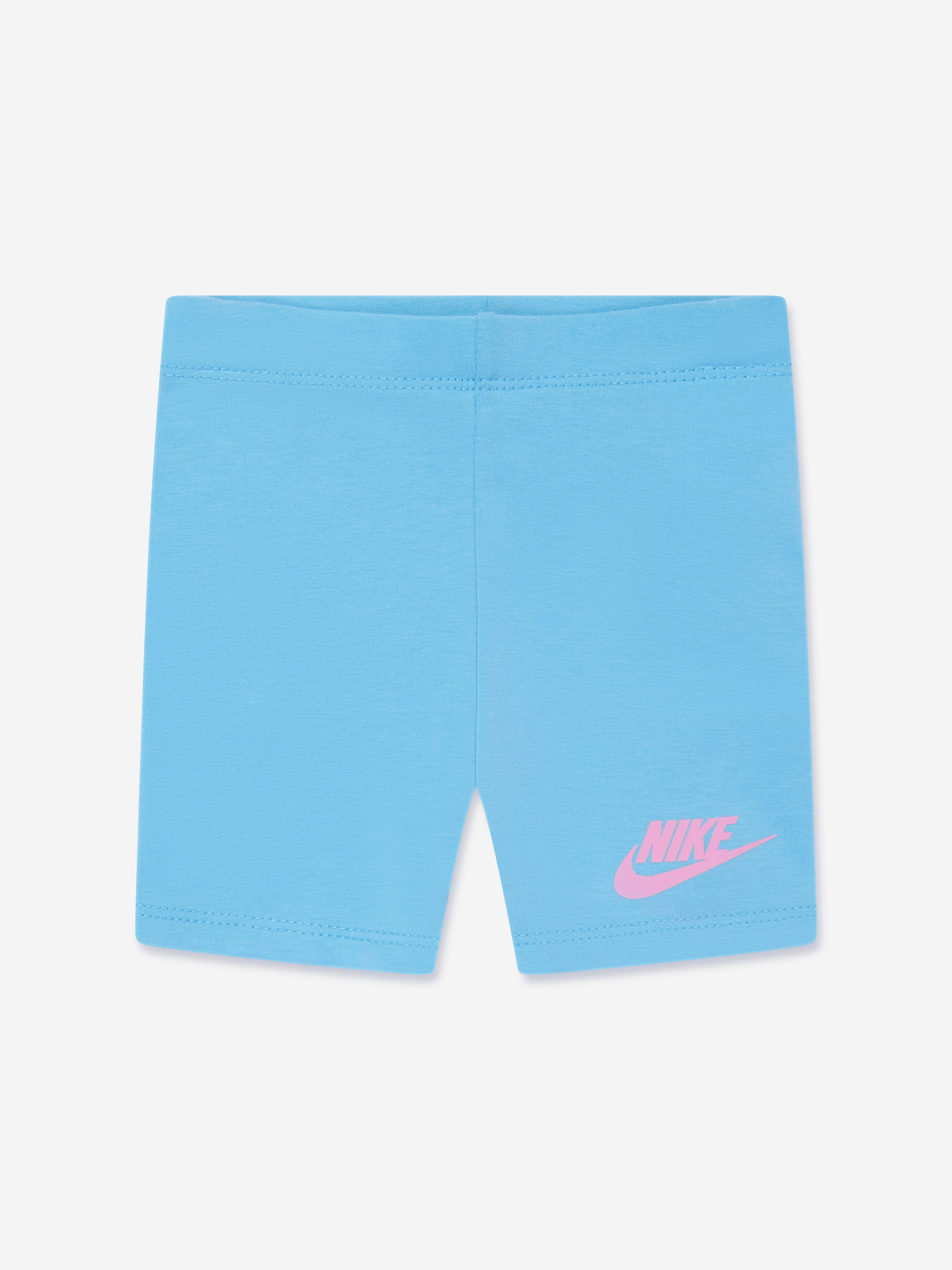 Nike Baby Girls Boxy T-Shirt And Bike Shorts Set in Blue