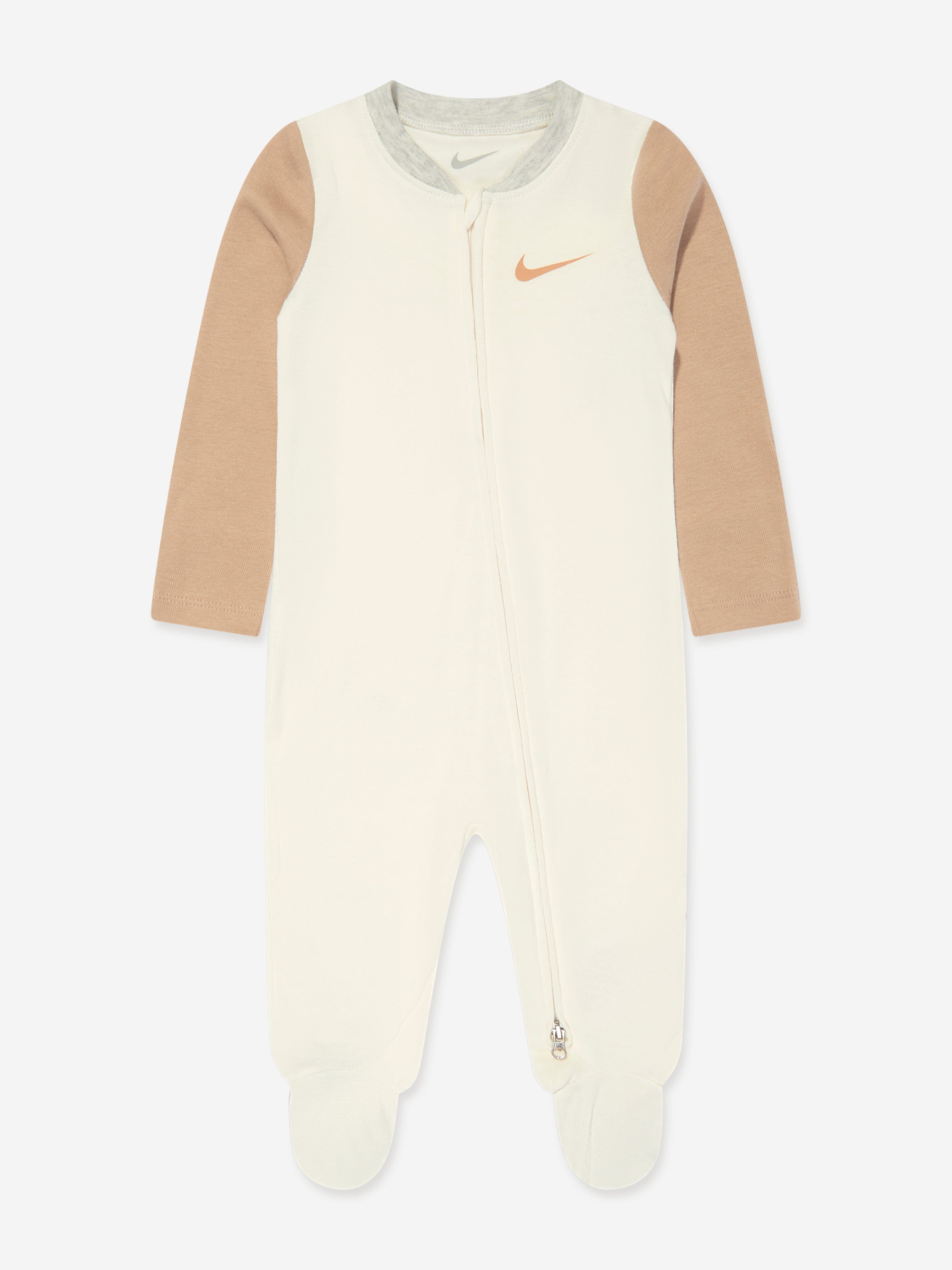 Nike Baby Basic Logo Babygrow in Ivory