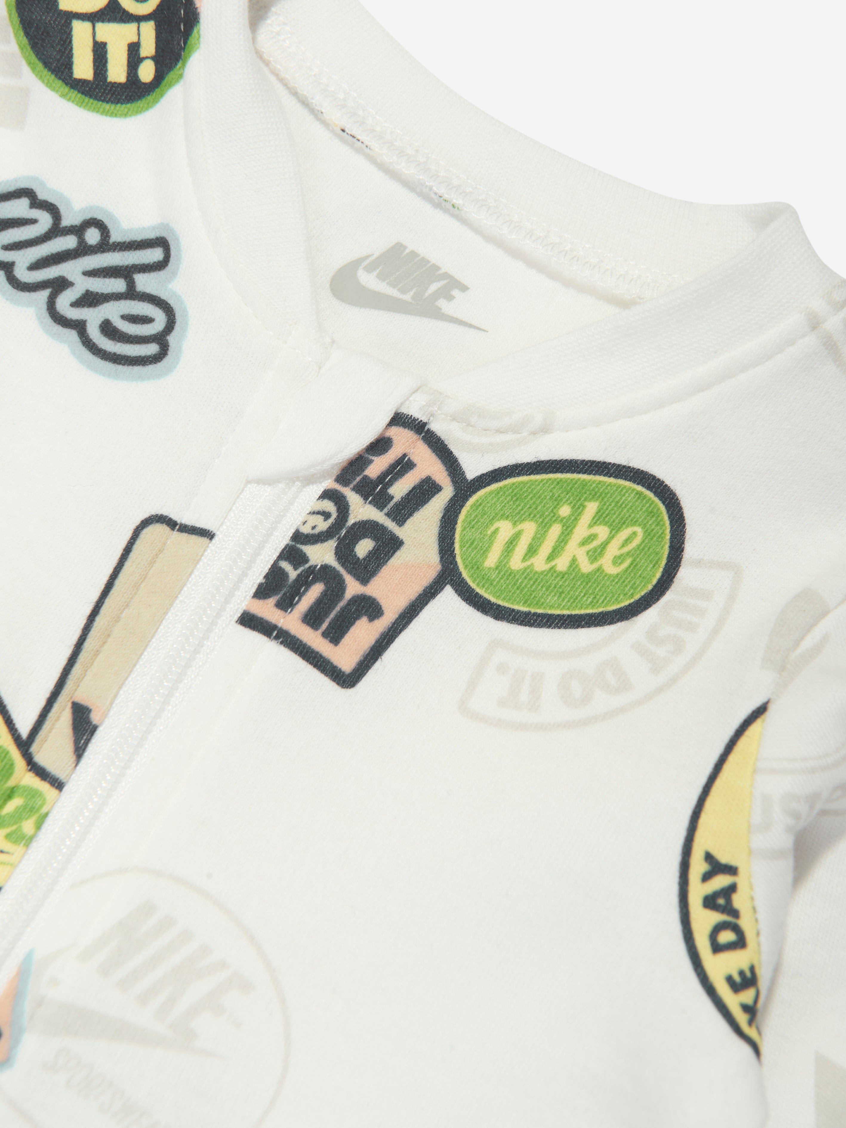 Nike Baby Boys AOP Babygrow in Ivory