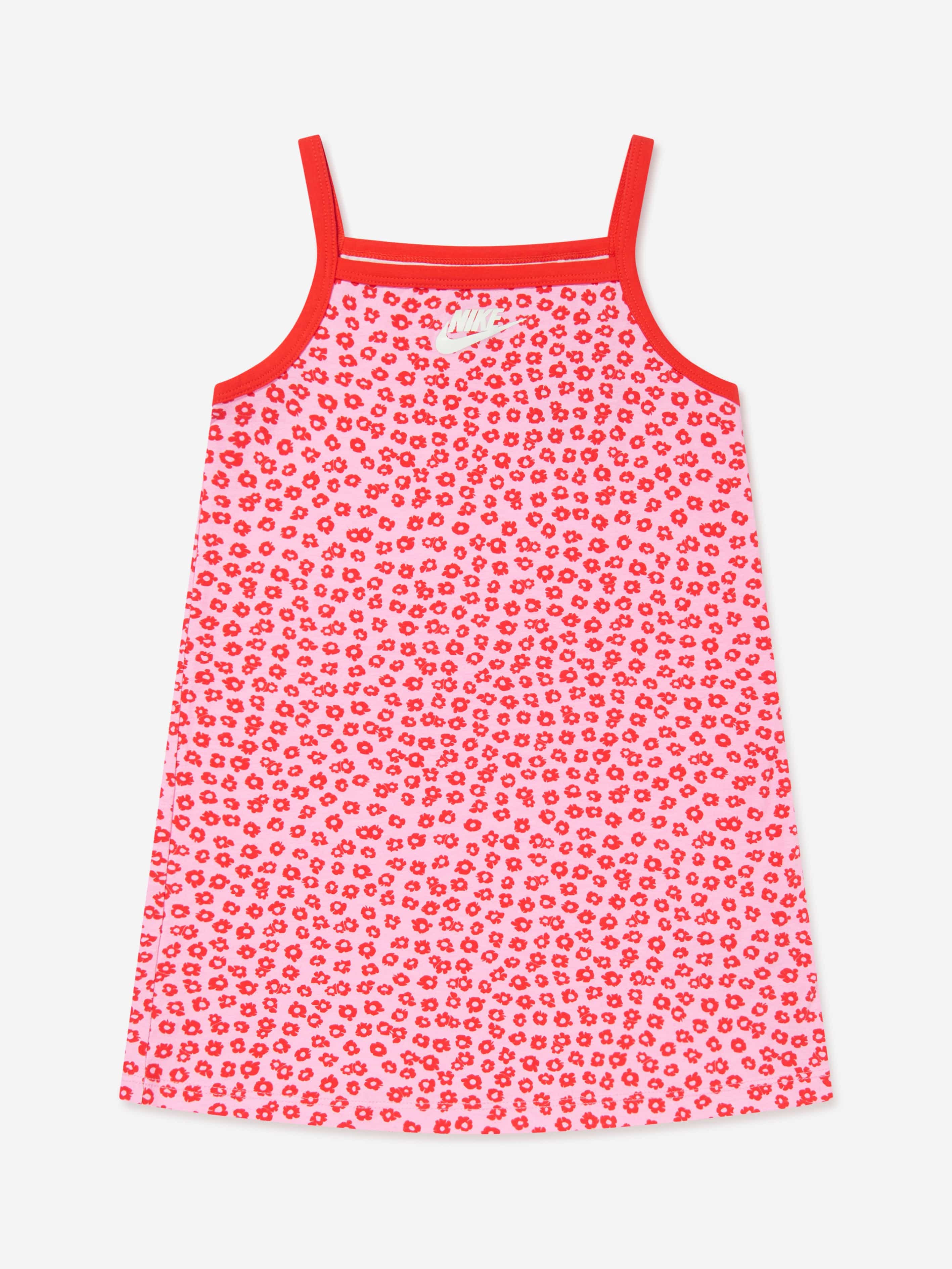 Nike Girls Floral Dress And T-Shirt Set in Pink