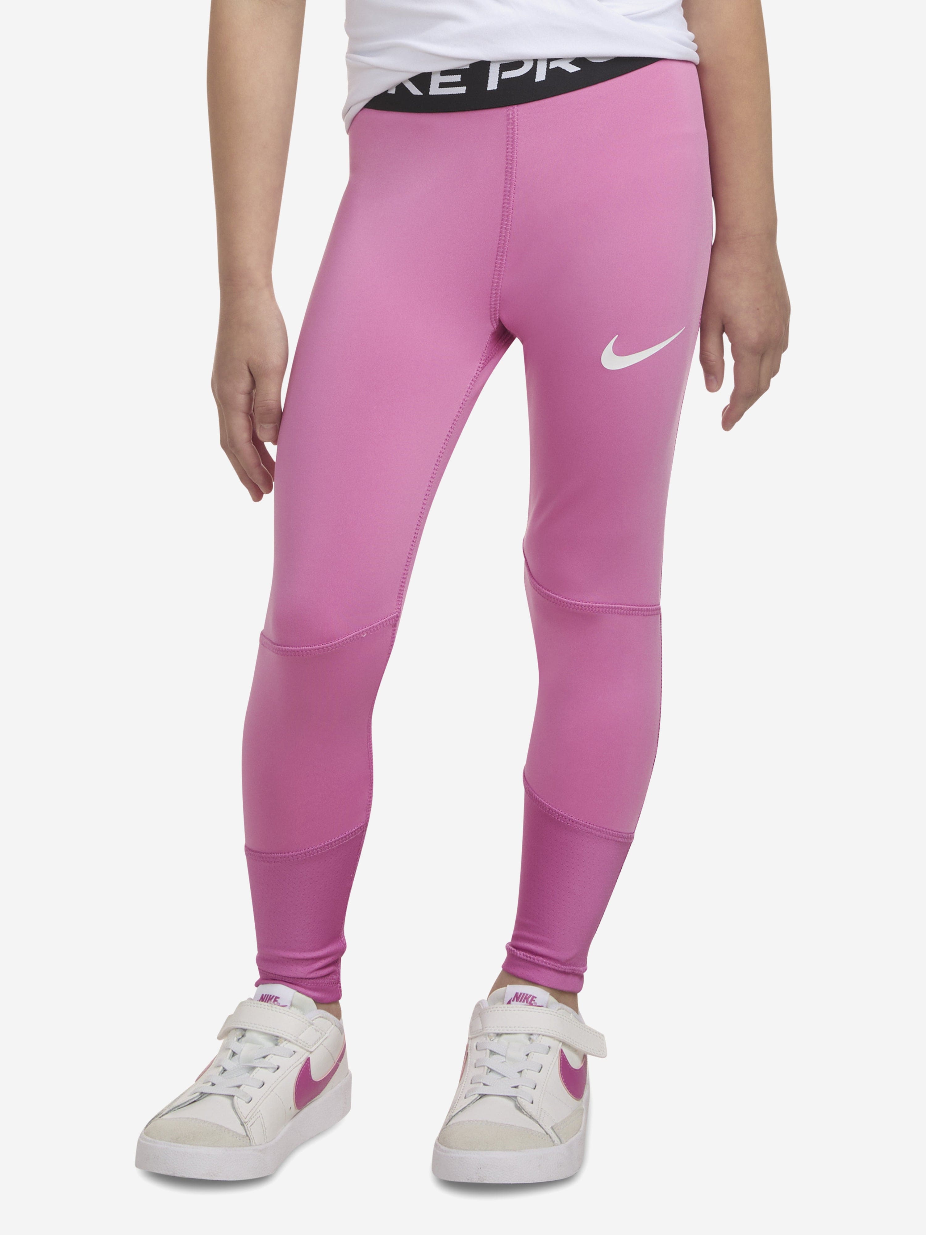Nike Girls Pro Leggings in Pink