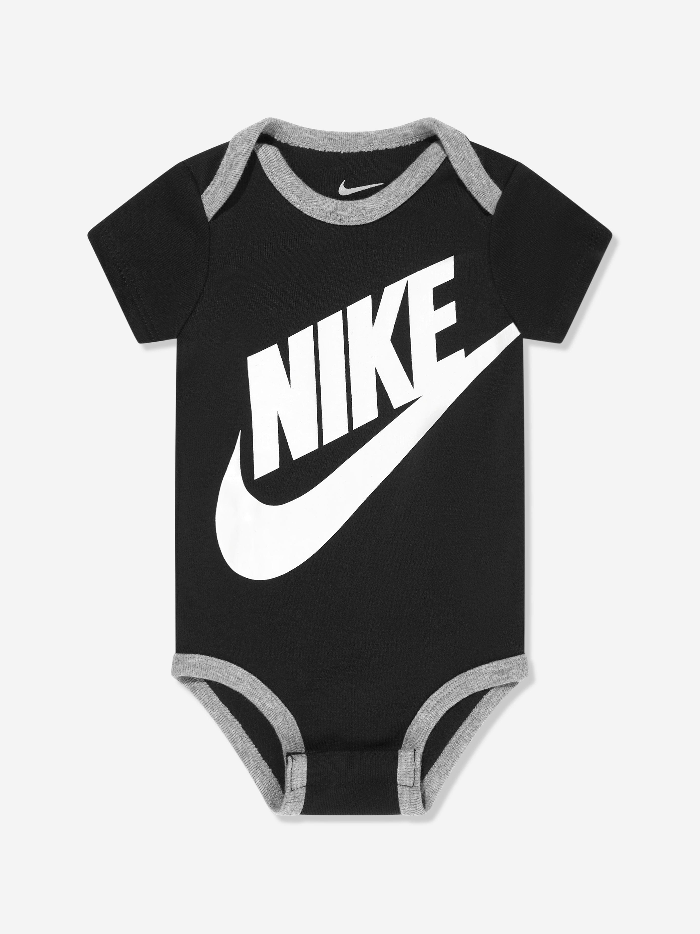 Nike Baby Boys Futura Logo Bodysuit Set in Black