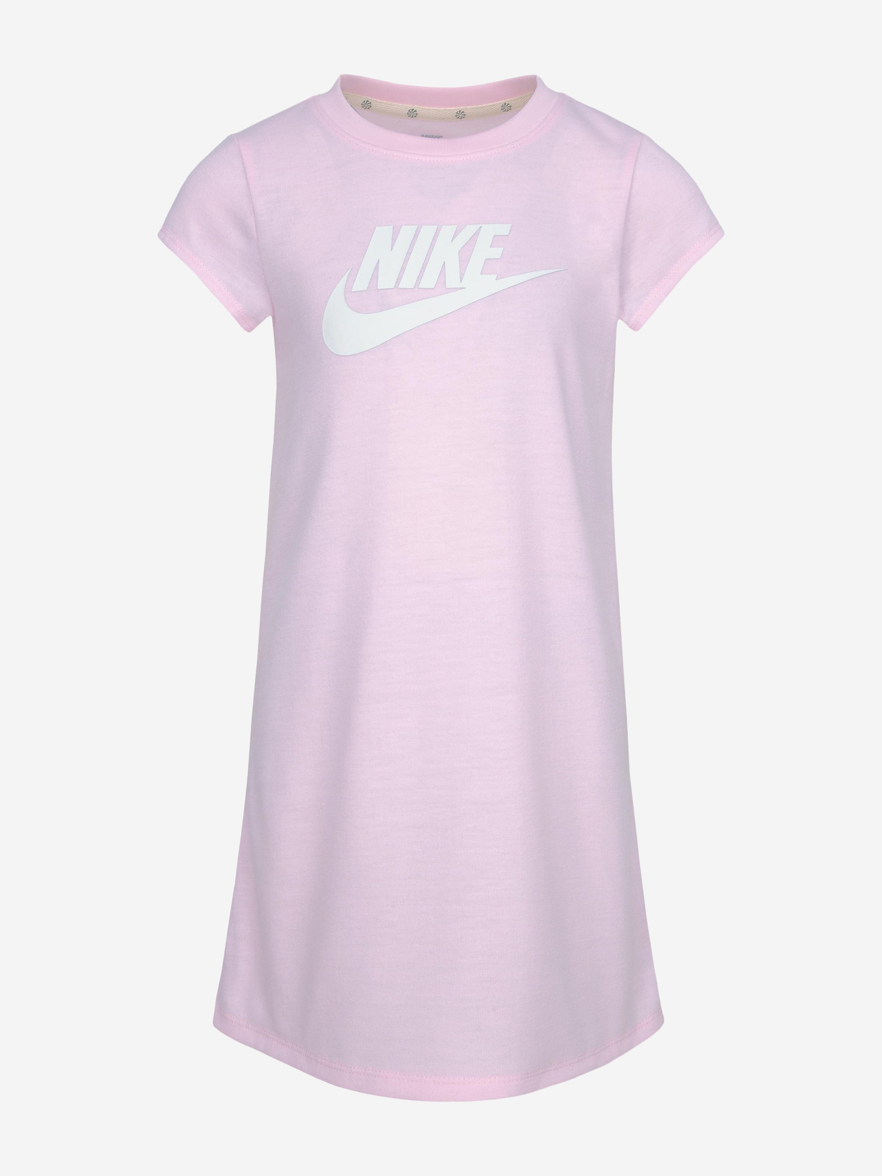 Nike Girls Futura T-Shirt Dress in Pink