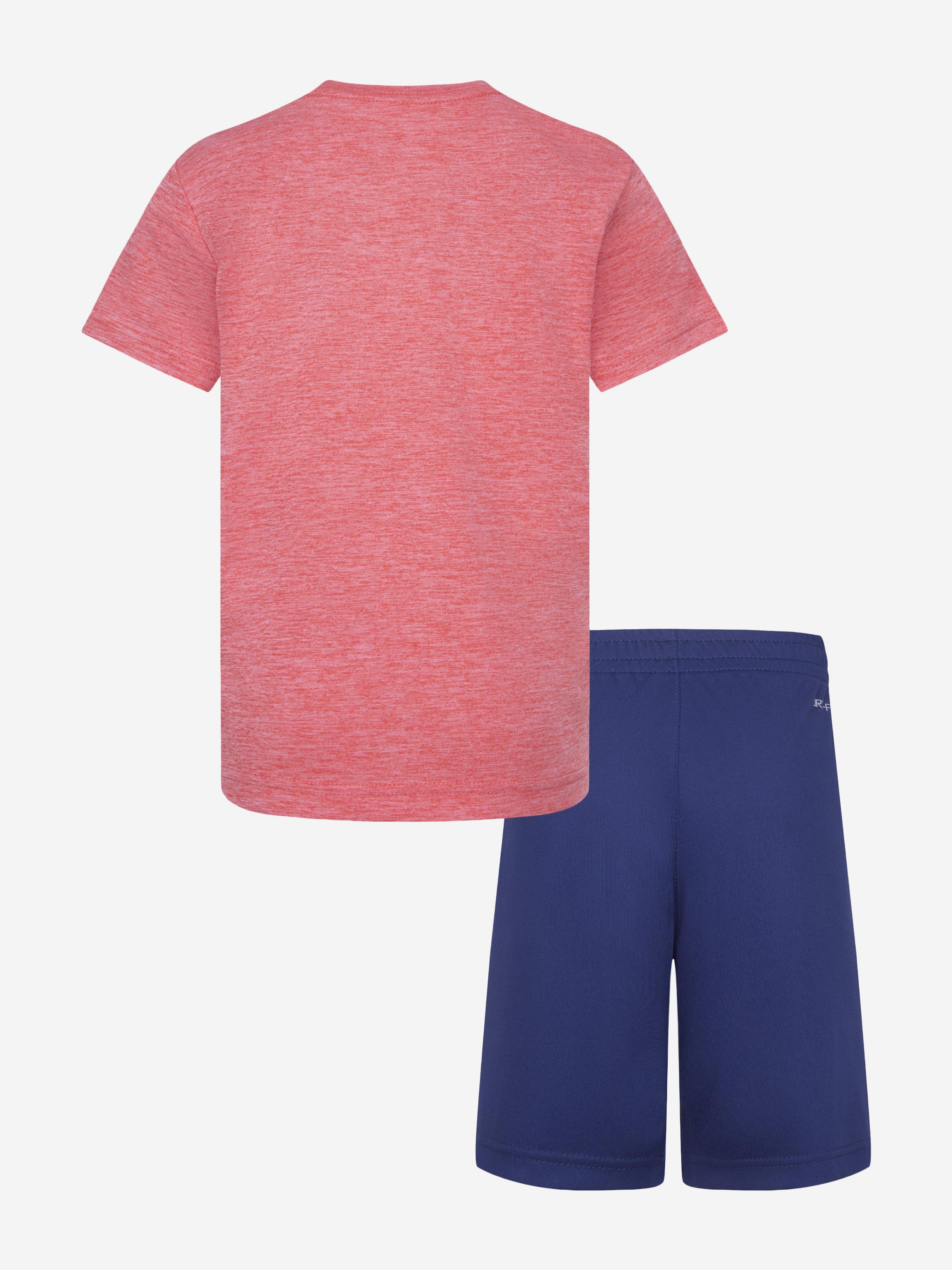 Nike Boys Dri-Fit Dropset Short Set in Red