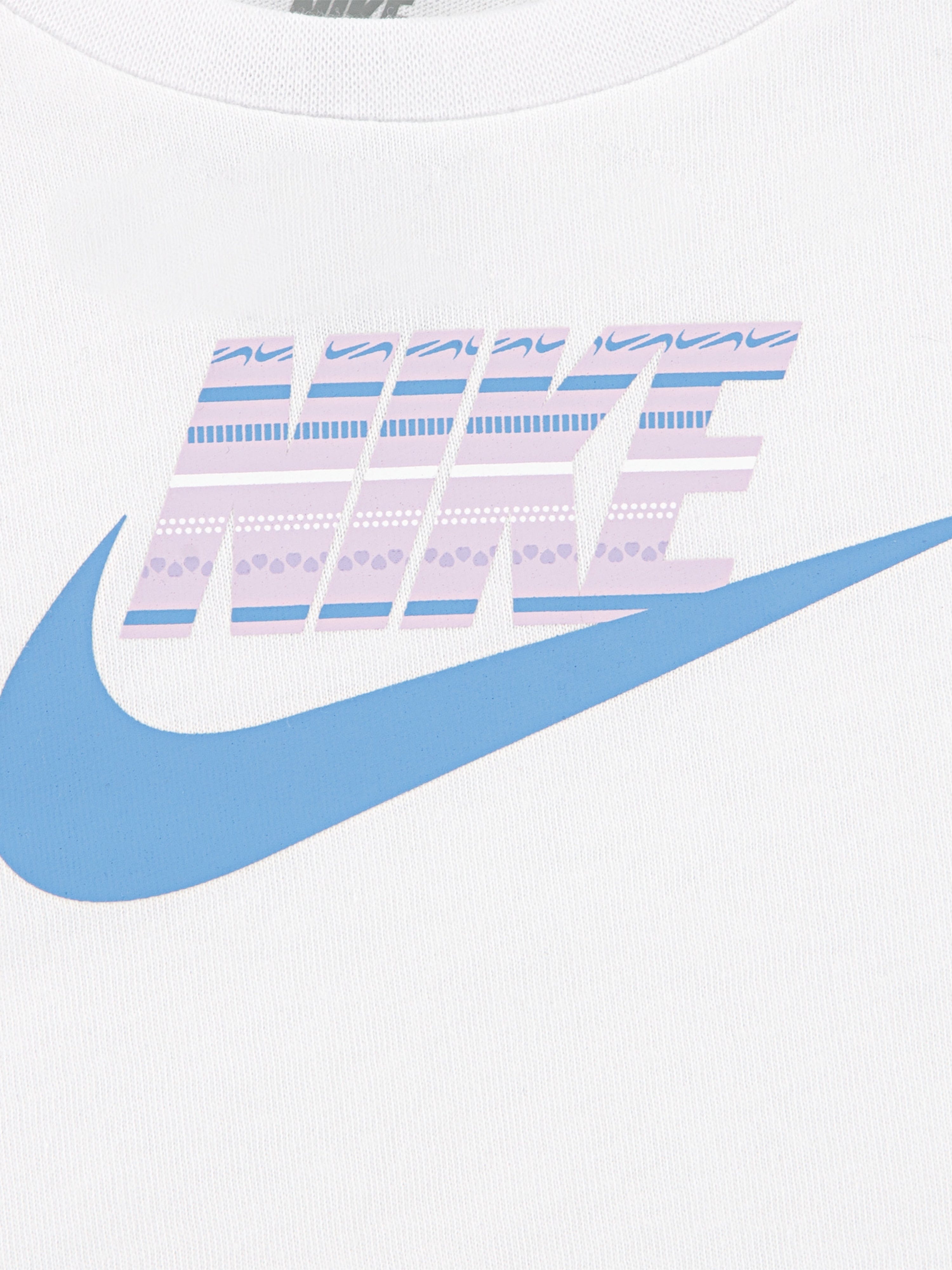 Nike Girls Jersey and French Terry Short Set in White