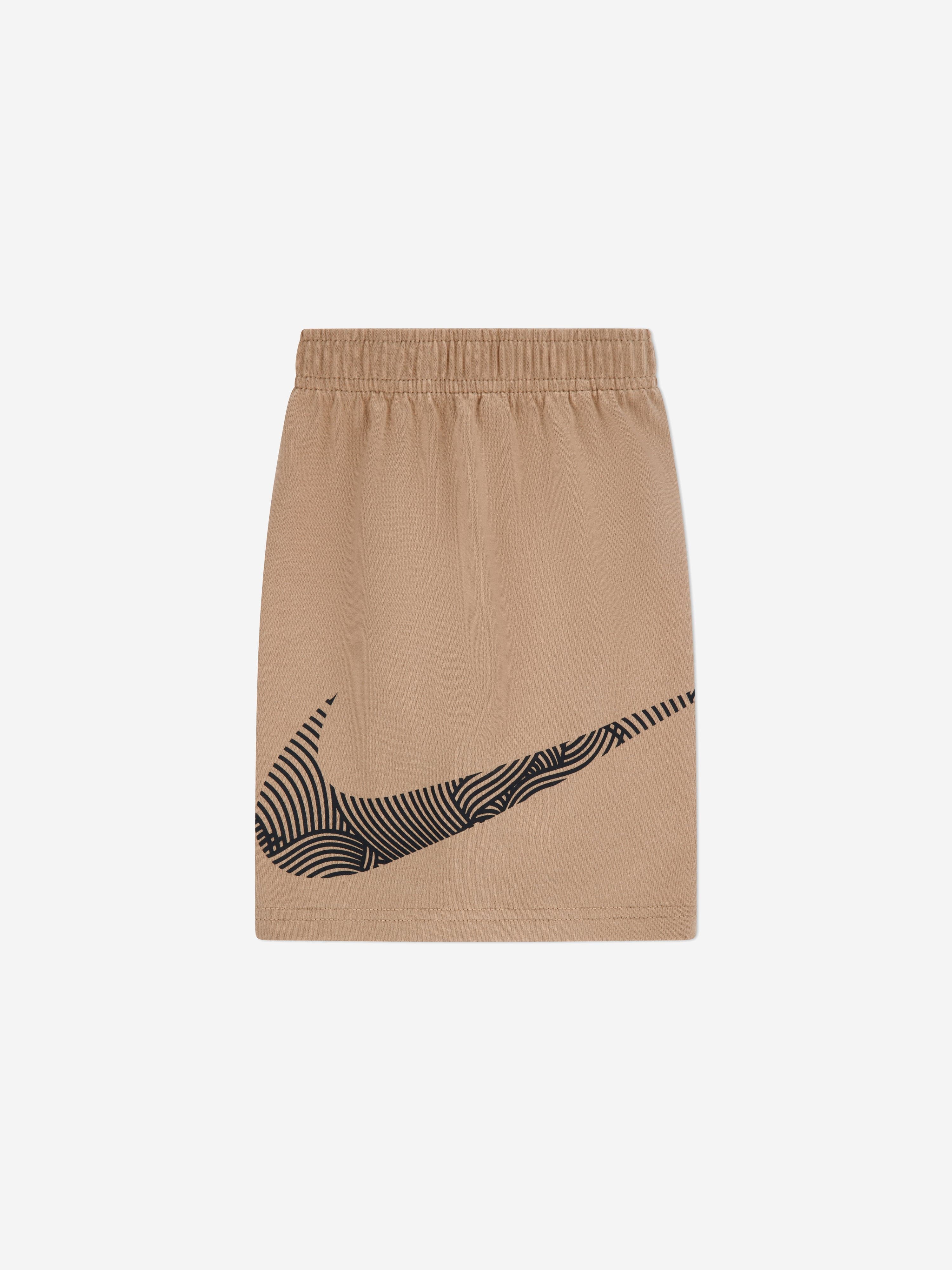 Nike Boys NSW Relaxed Short Set in Beige