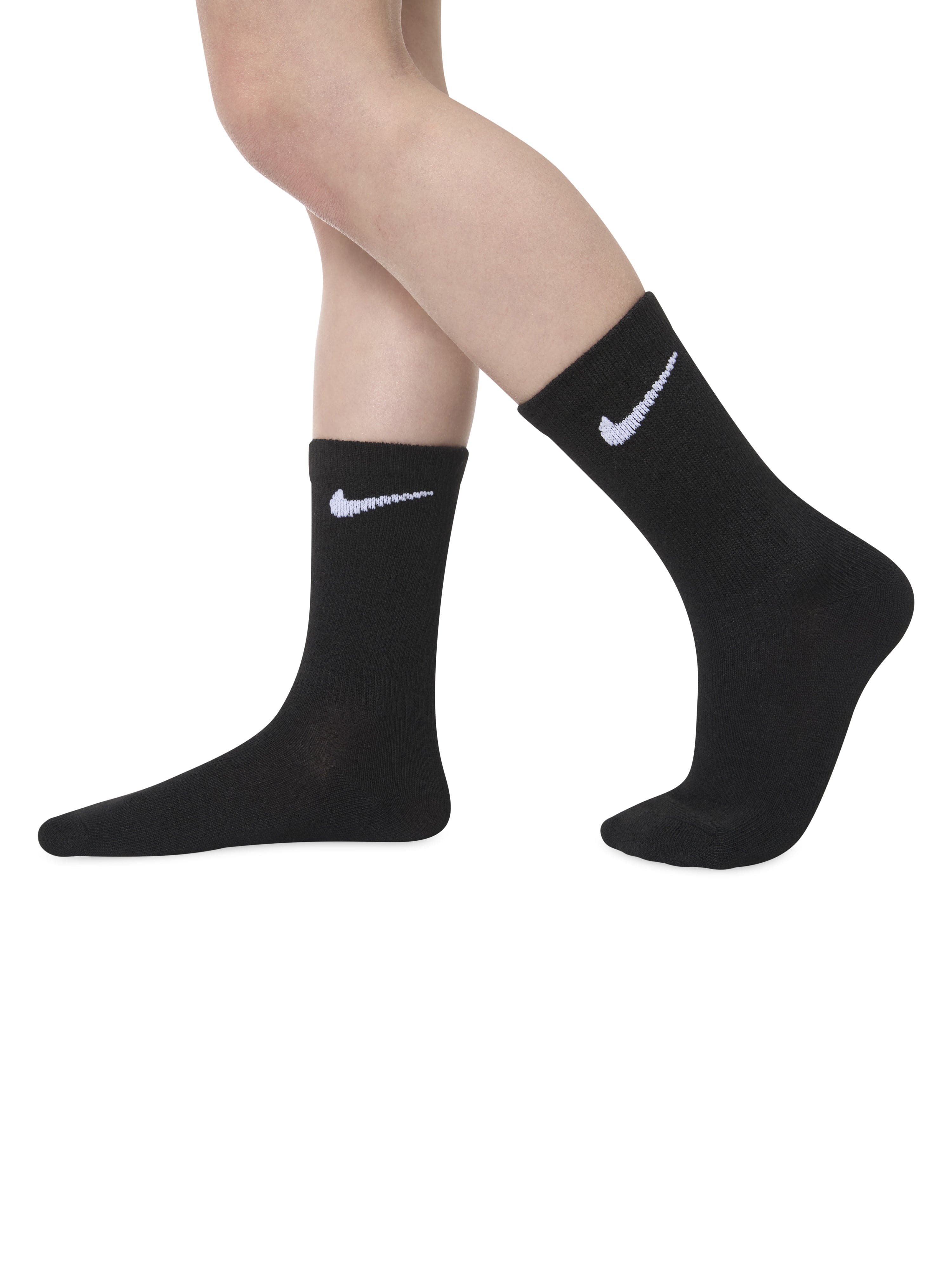 Nike Boys Basic 6 Pack Socks Set in Black