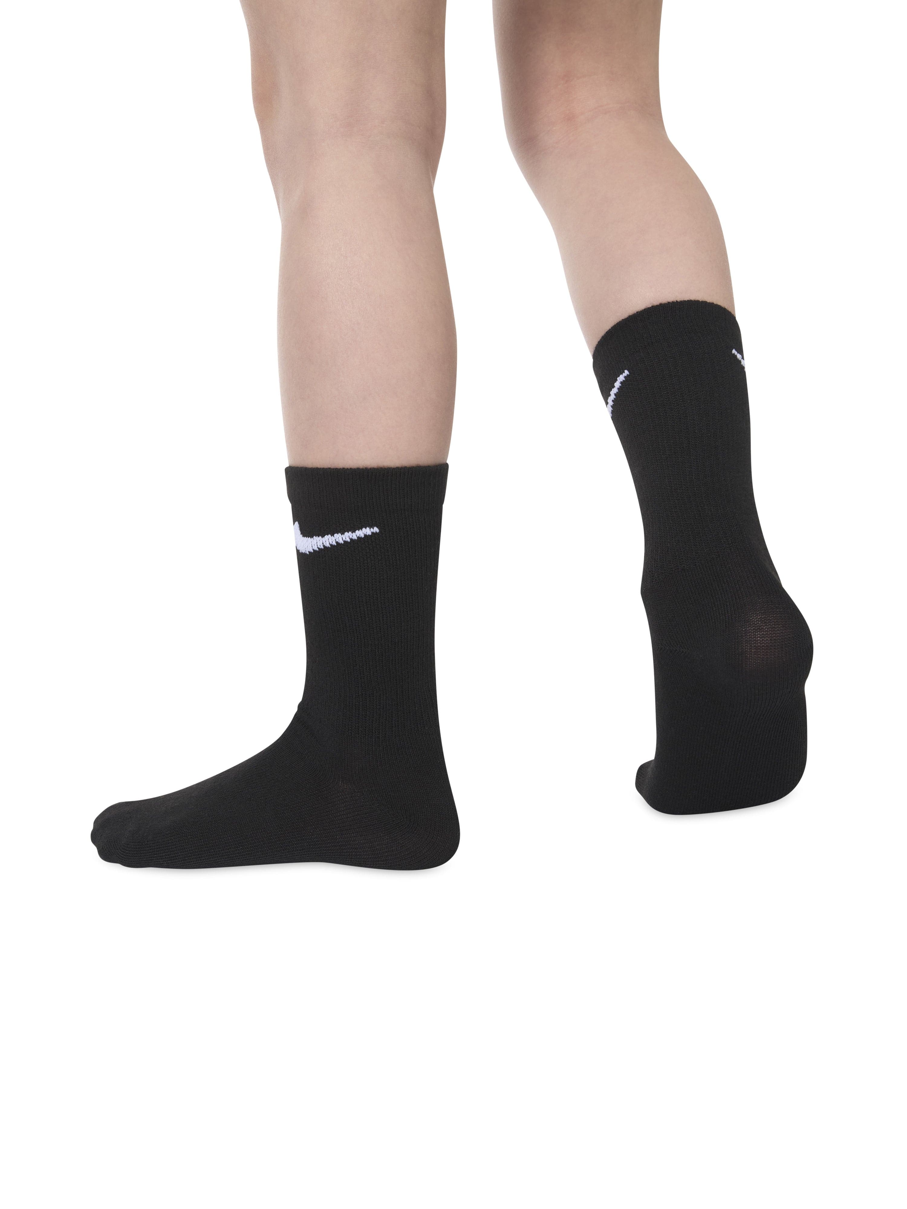 Nike Boys Basic 6 Pack Socks Set in Black