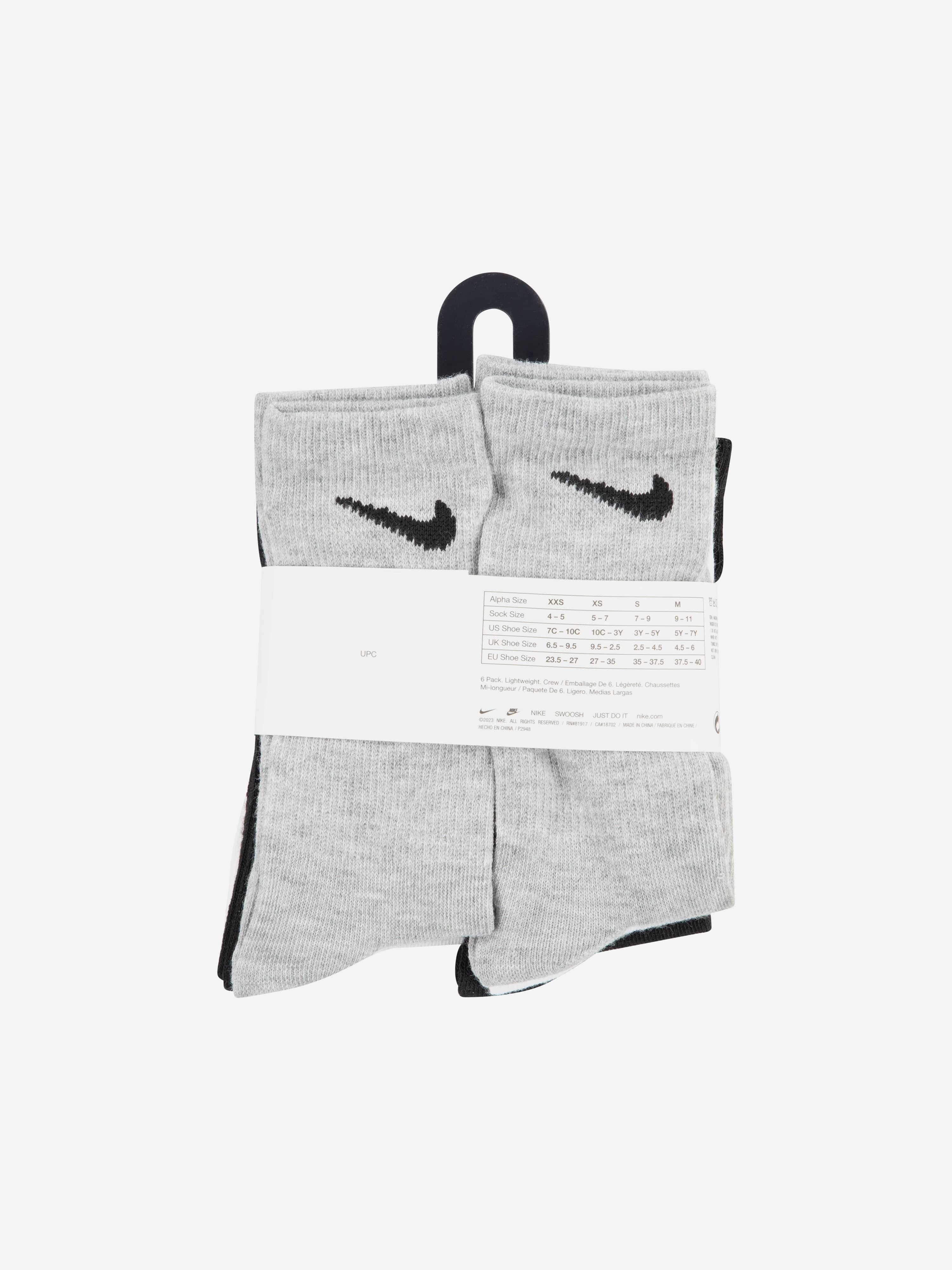 Nike Kids Colourful Crew Socks Set in Black