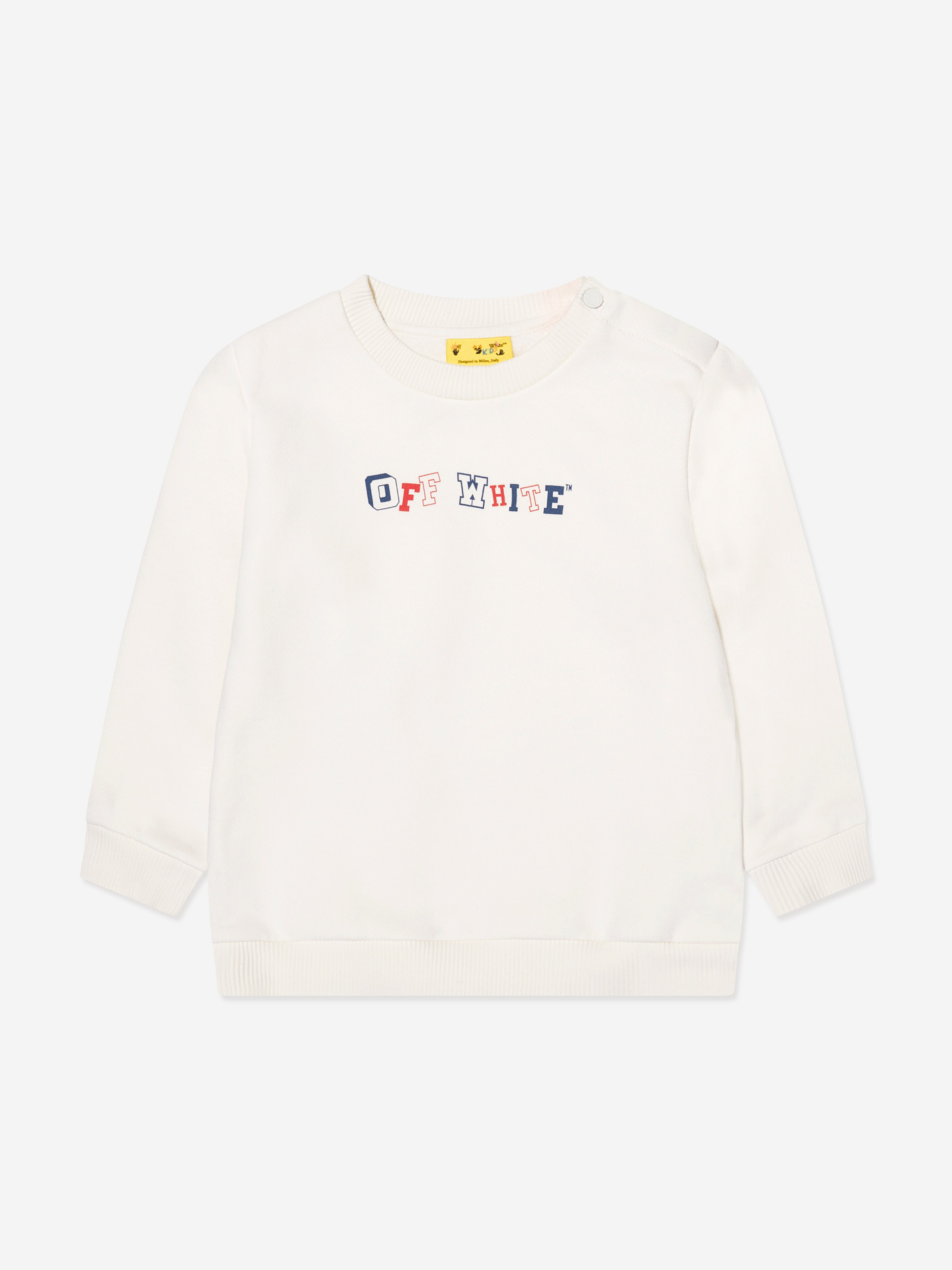 Off-White Baby Boys Letters Logo Tracksuit in Ivory