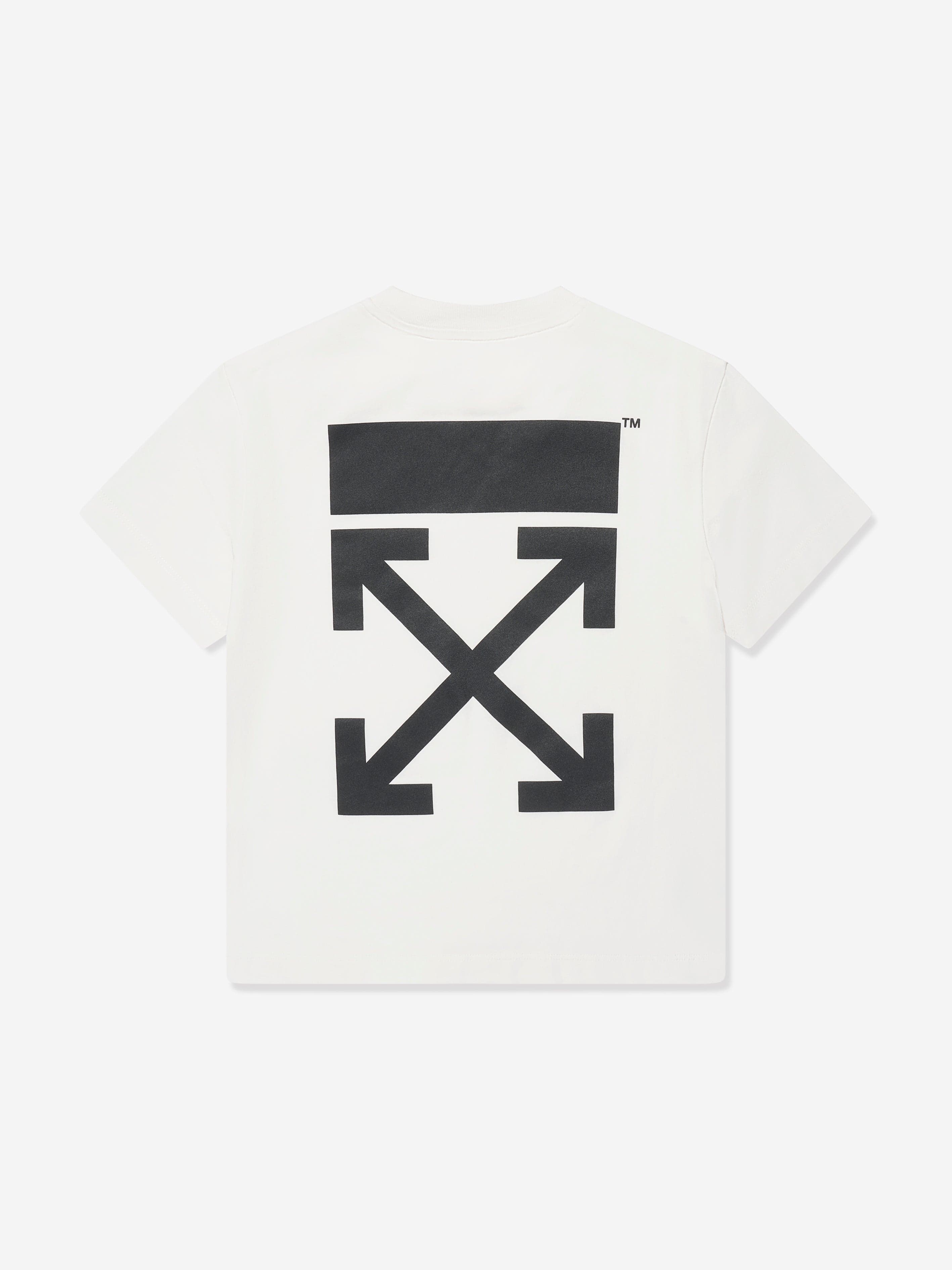 Off-White Boys Classic Arrow Tab T-Shirt in White