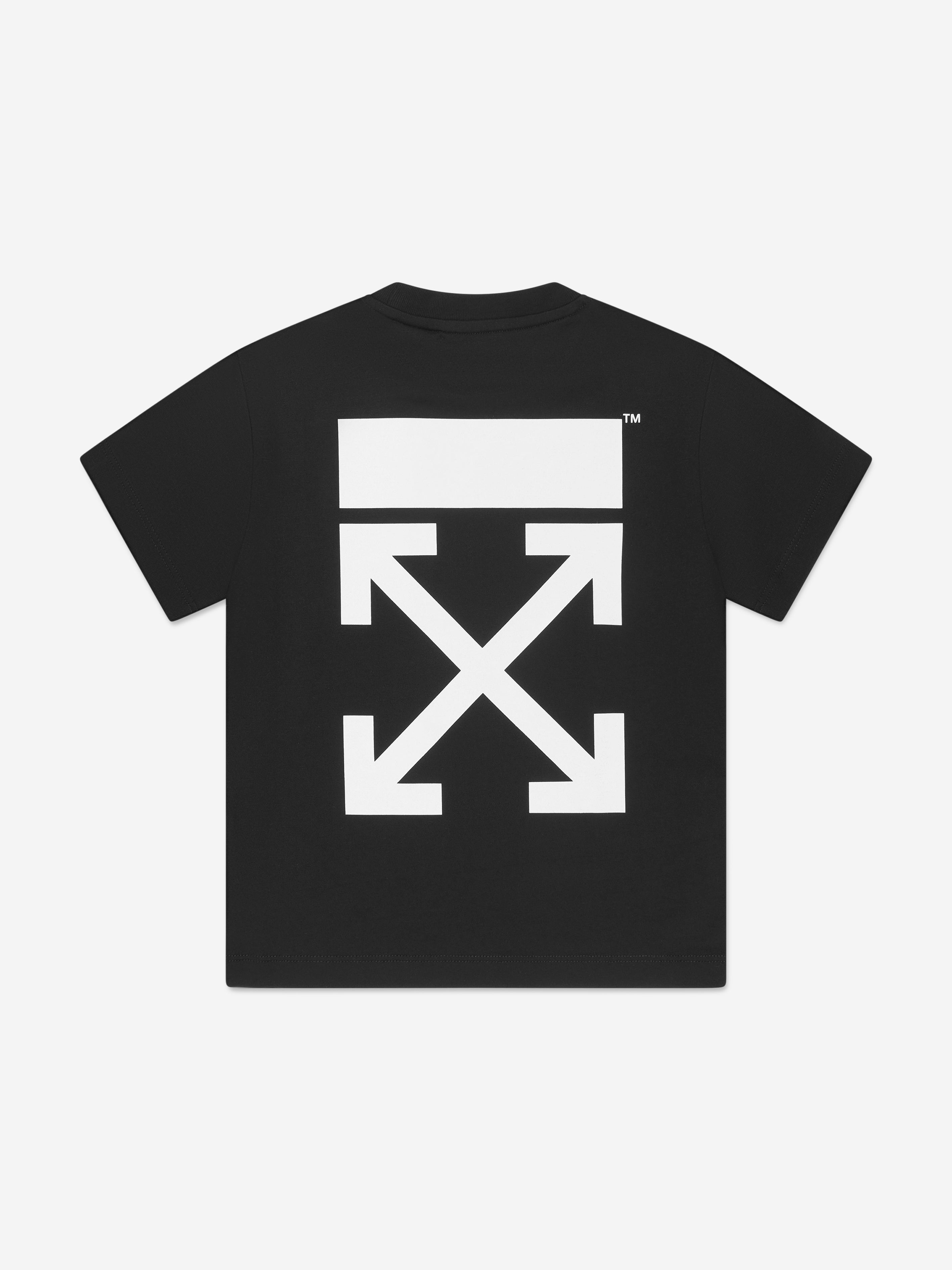 Off-White Boys Classic Arrow Tab T-Shirt in Black