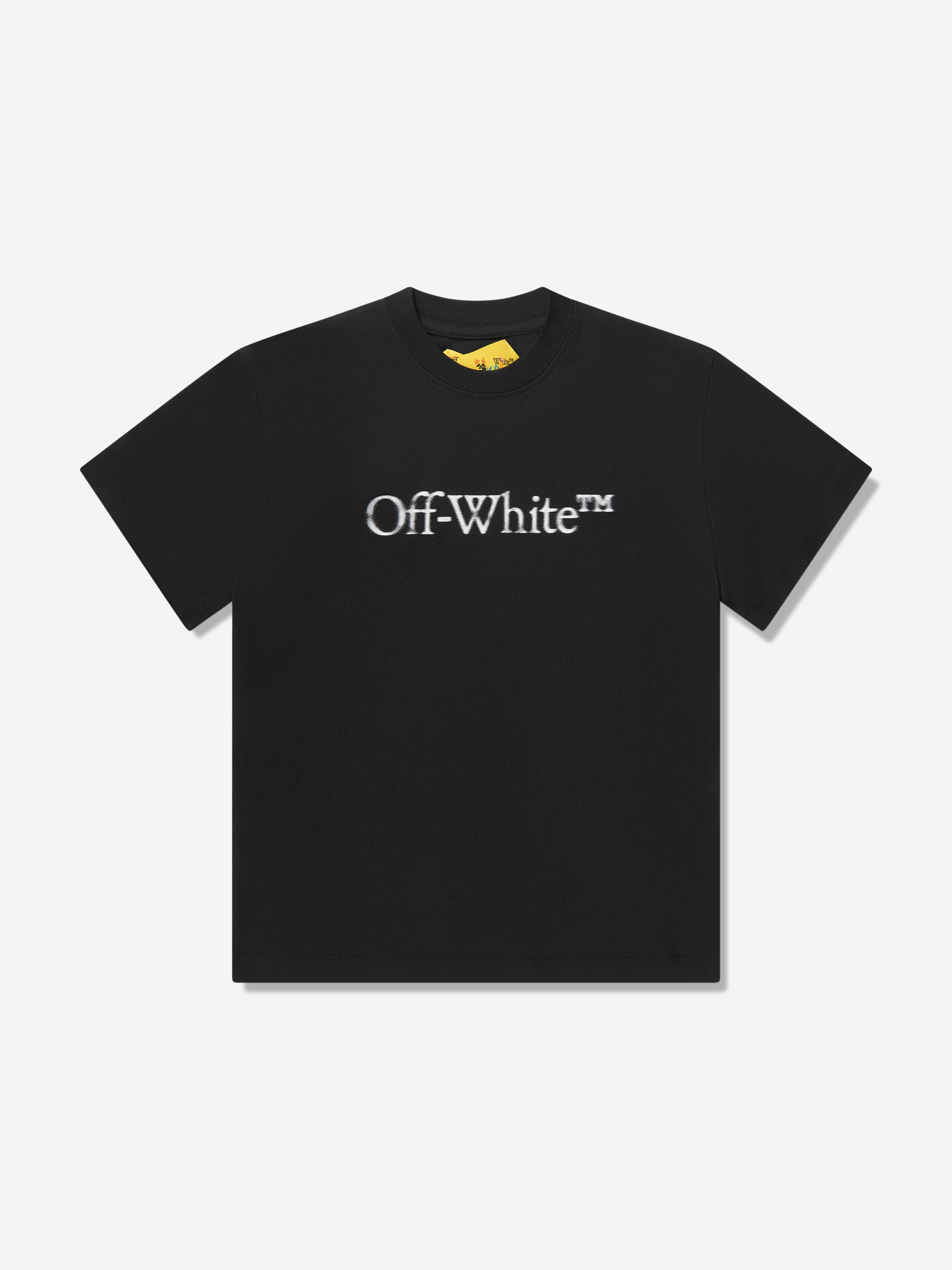 Off-White Boys Bookish Bit Logo T-Shirt in Black