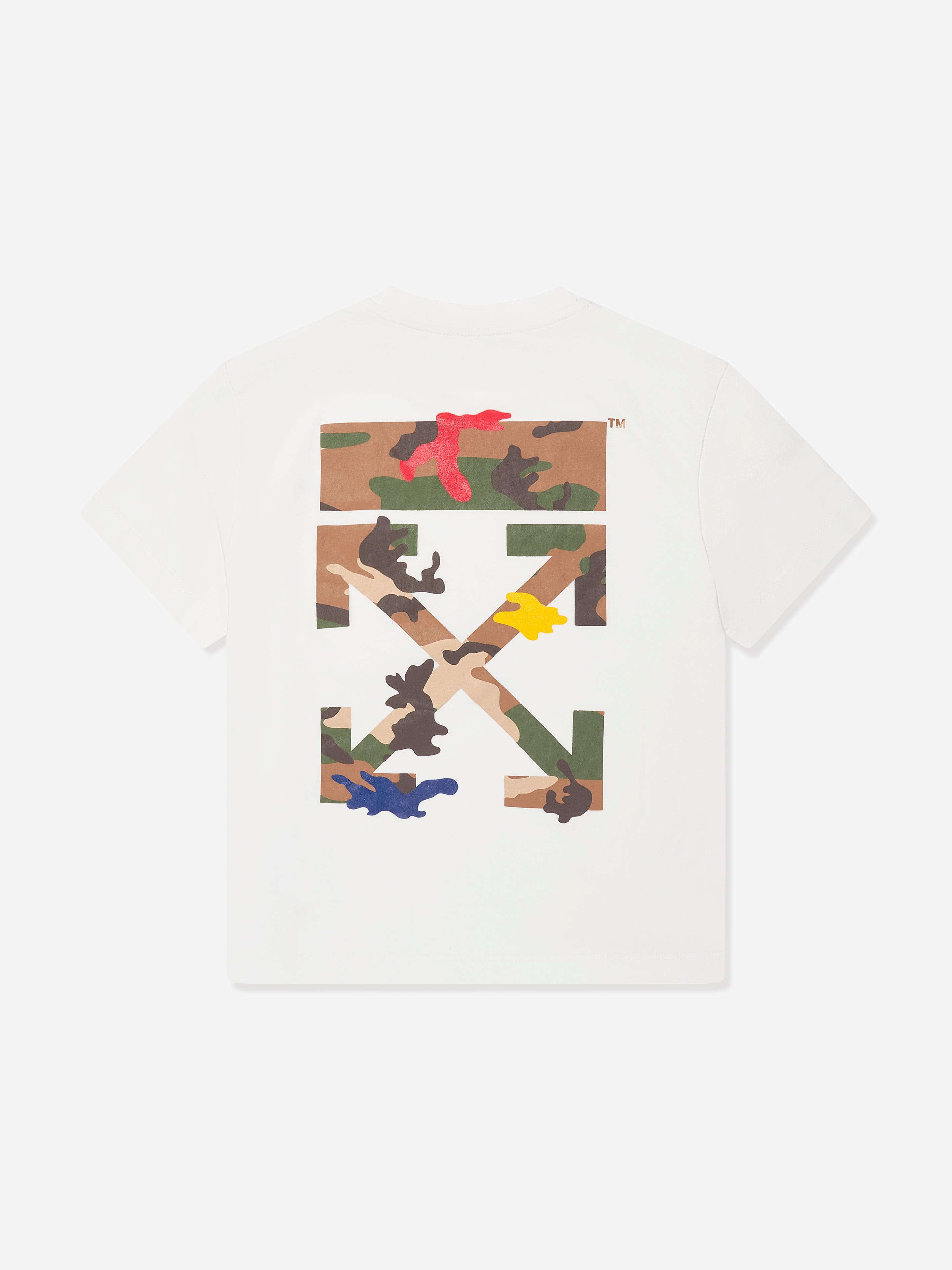 Off-White Boys Arrow Camouflage T-Shirt in White