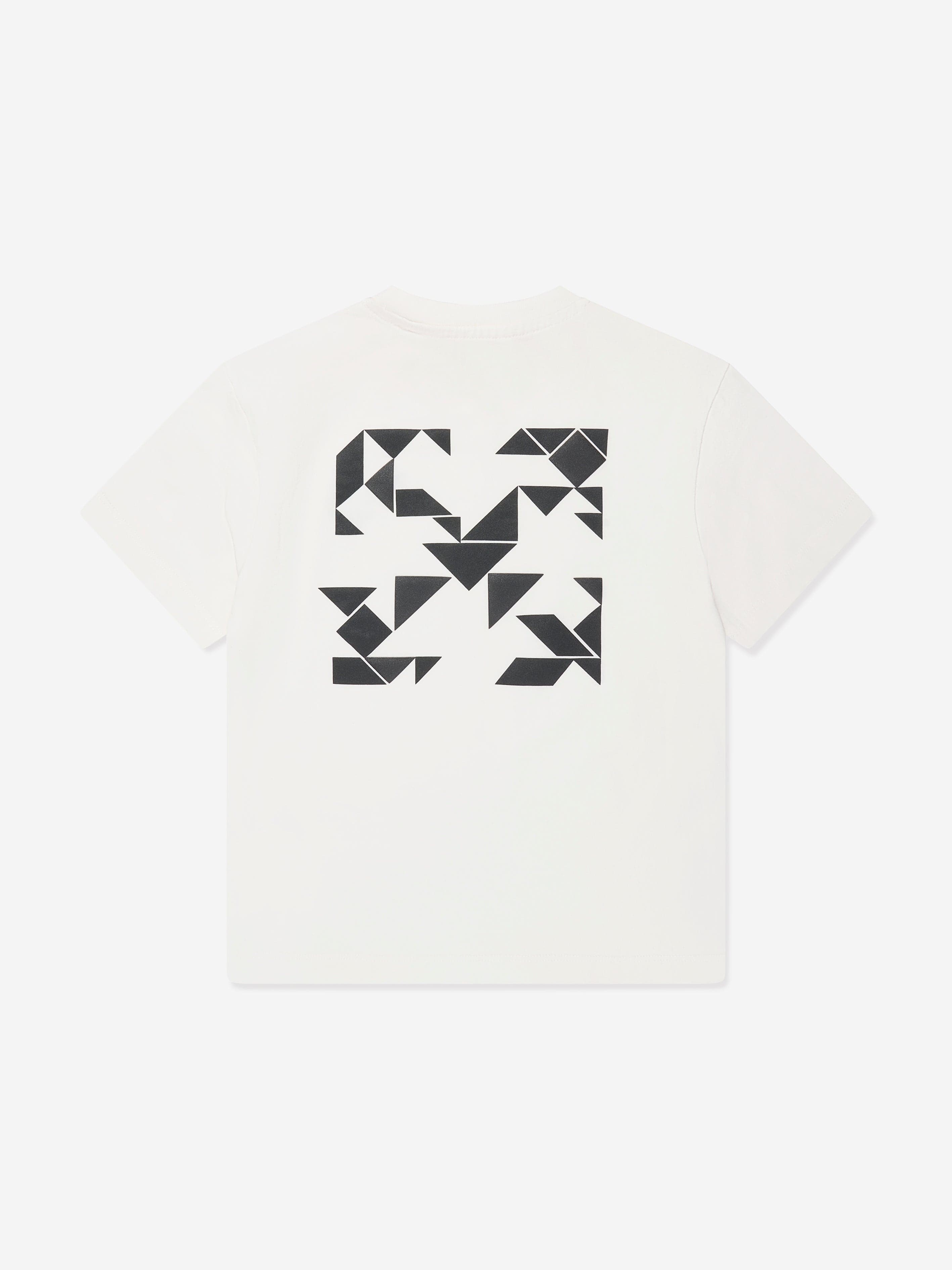 Off-White Boys Arrow Geometric T-Shirt in White