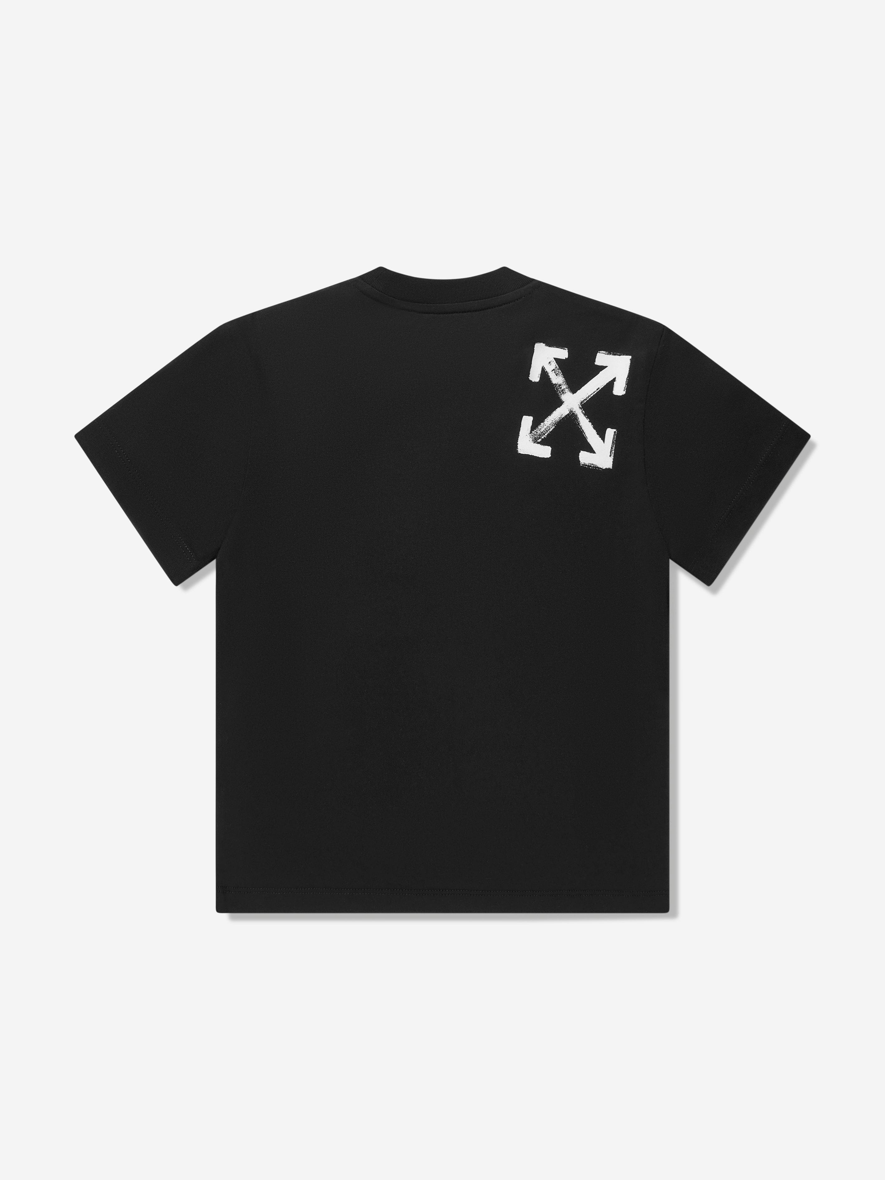 Off-White Boys Paint Script T-Shirt in Black